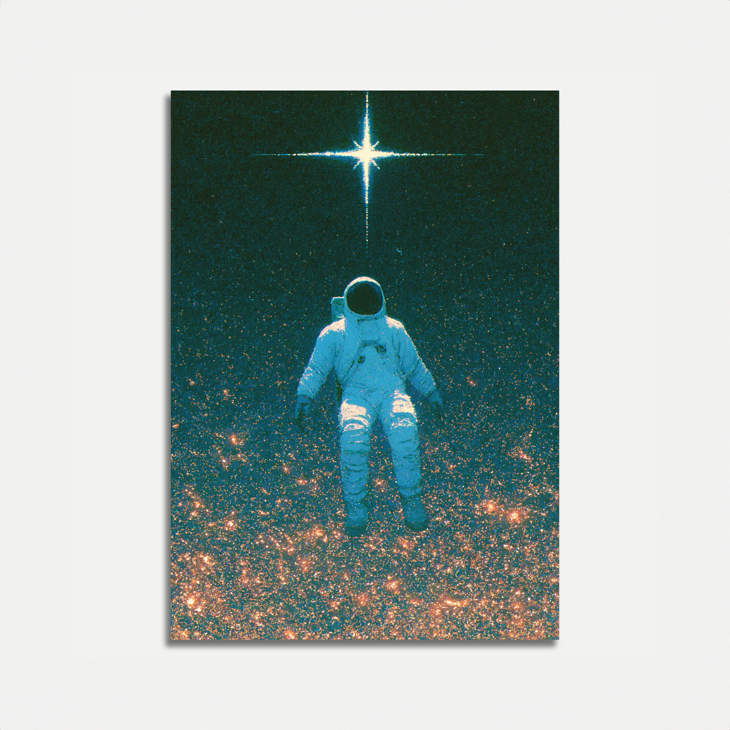 Astronaut Among the Stars Poster