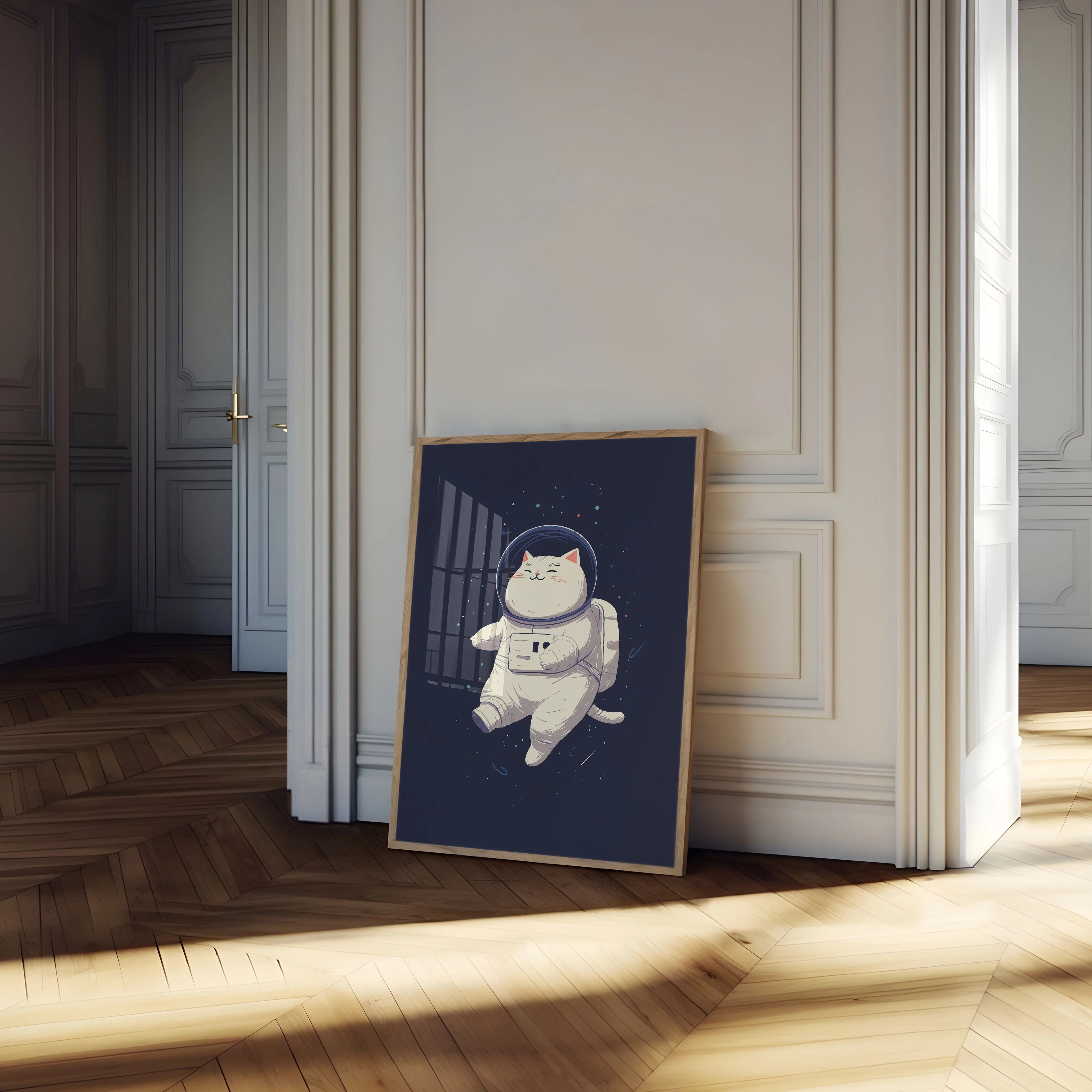 Astronaut Cat in Space Poster - Image 4
