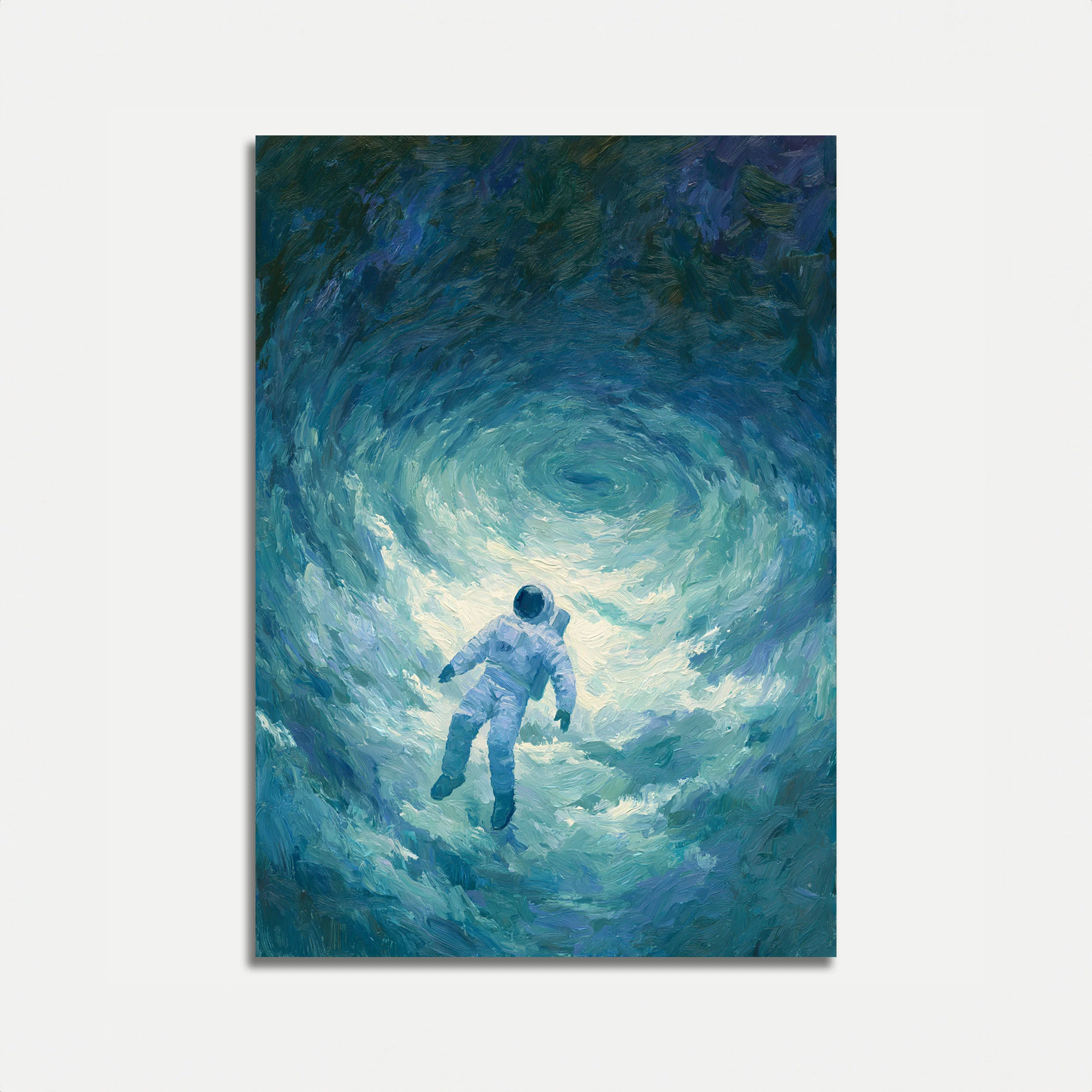 Astronaut Floating Through Cosmos Poster