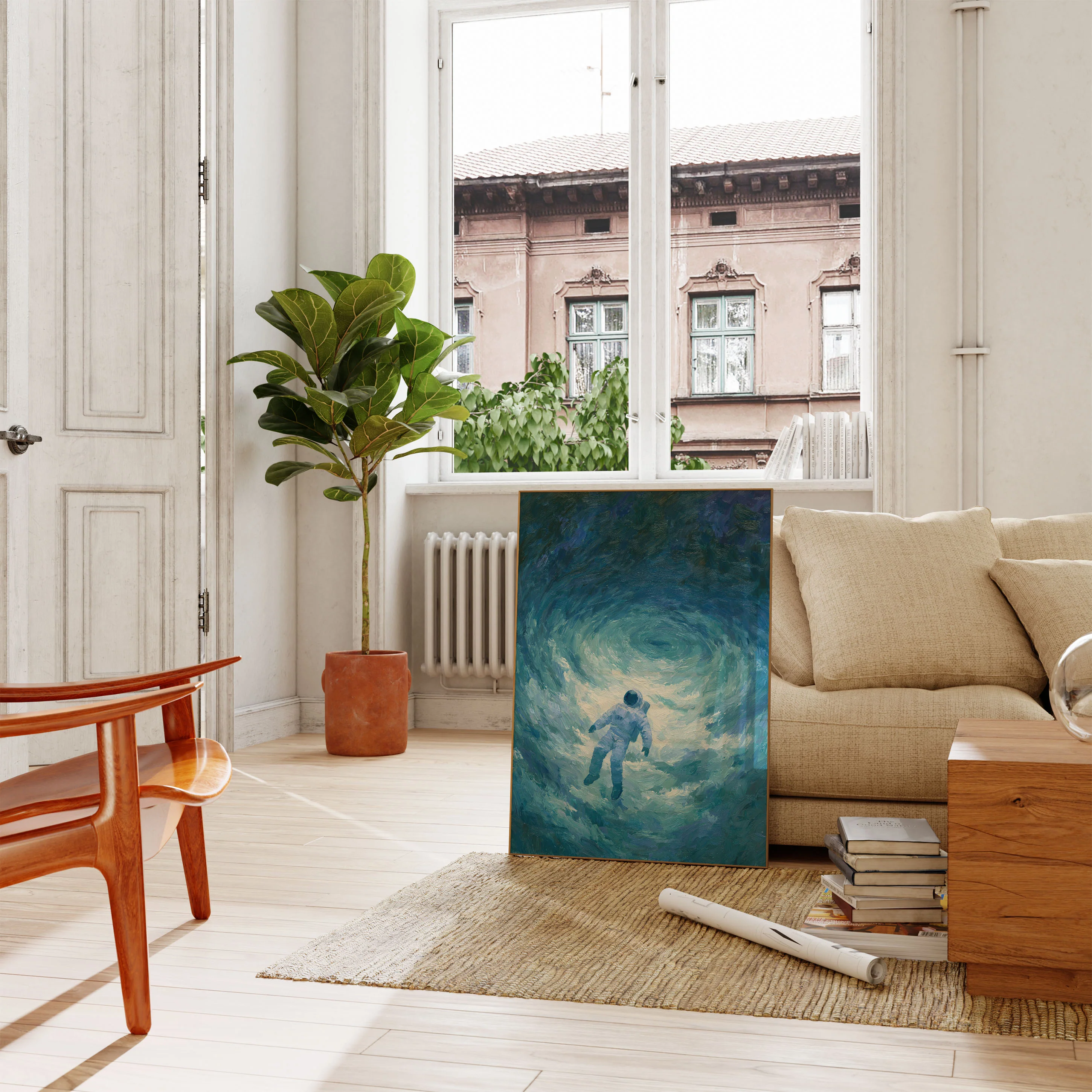 Astronaut Floating Through Cosmos Poster - Image 2