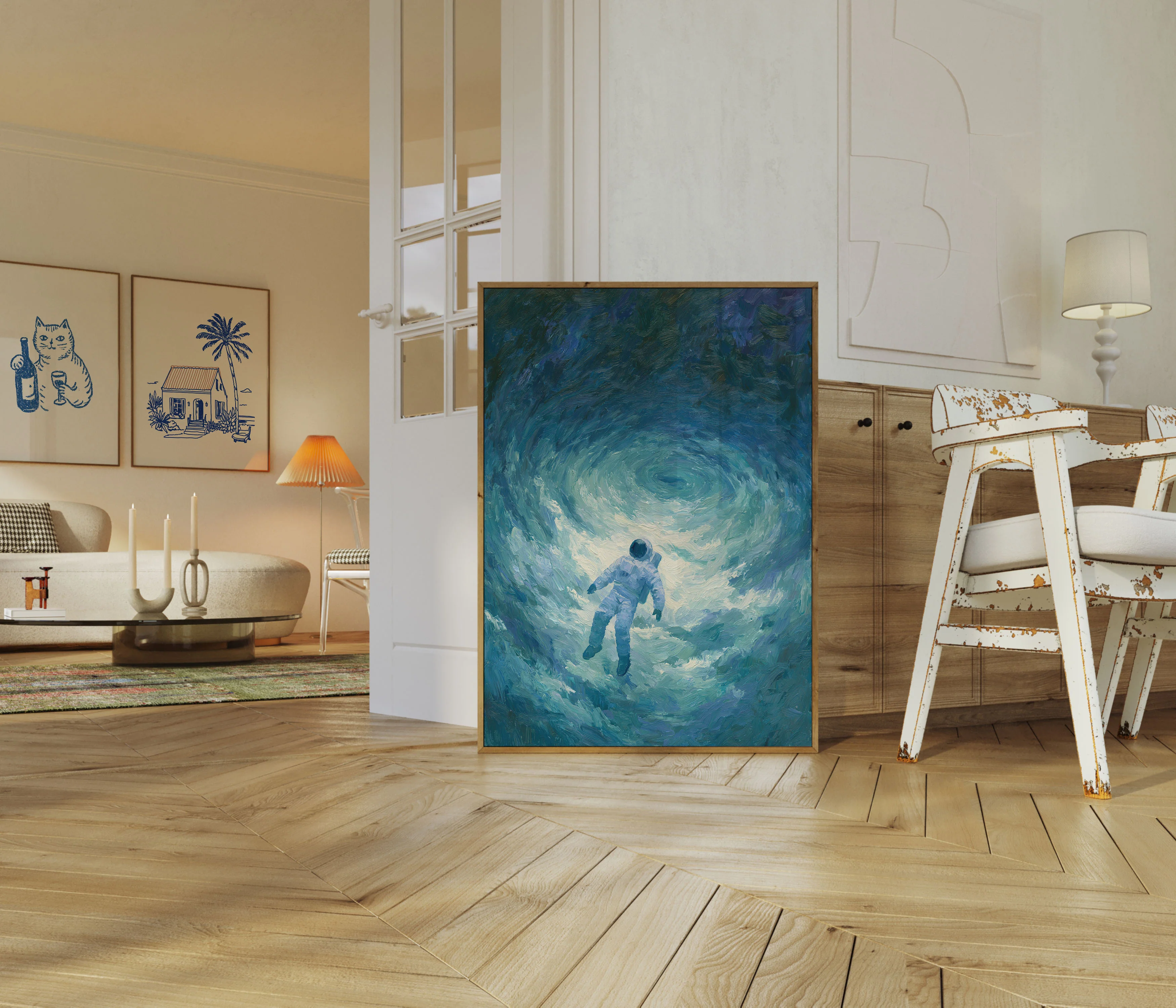 Astronaut Floating Through Cosmos Poster - Image 5