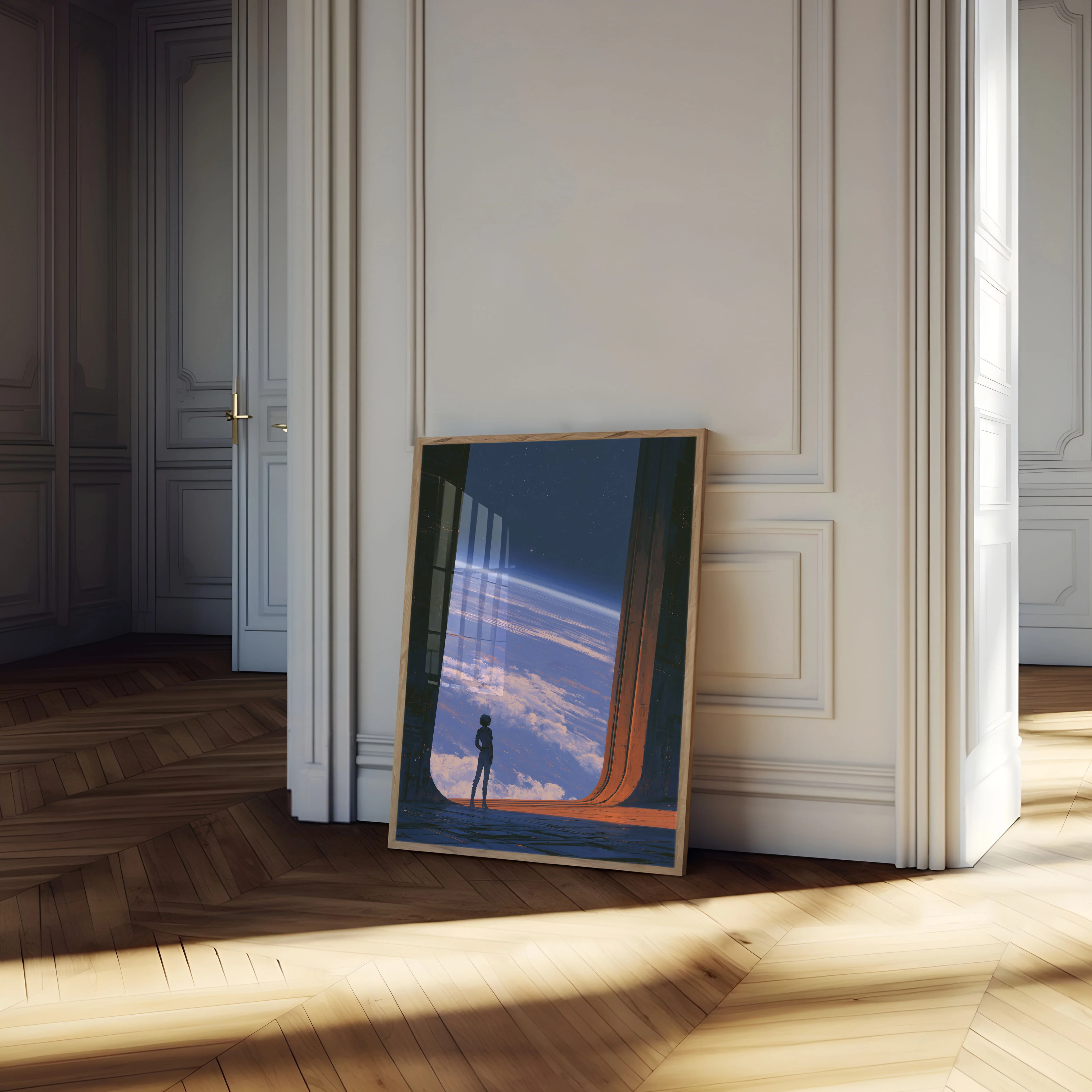 Astronaut Gazing at Earth Poster - Image 4