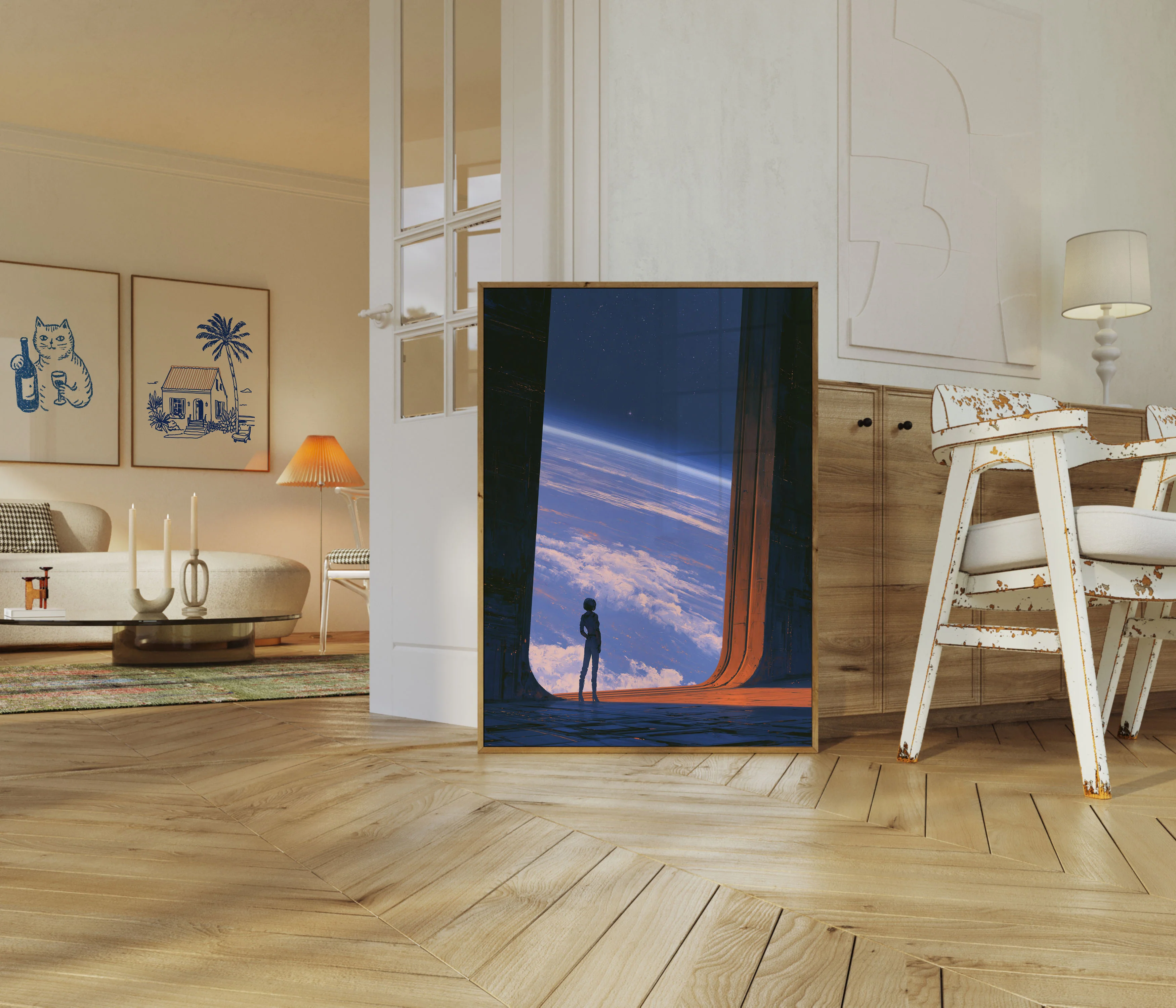 Astronaut Gazing at Earth Poster - Image 5