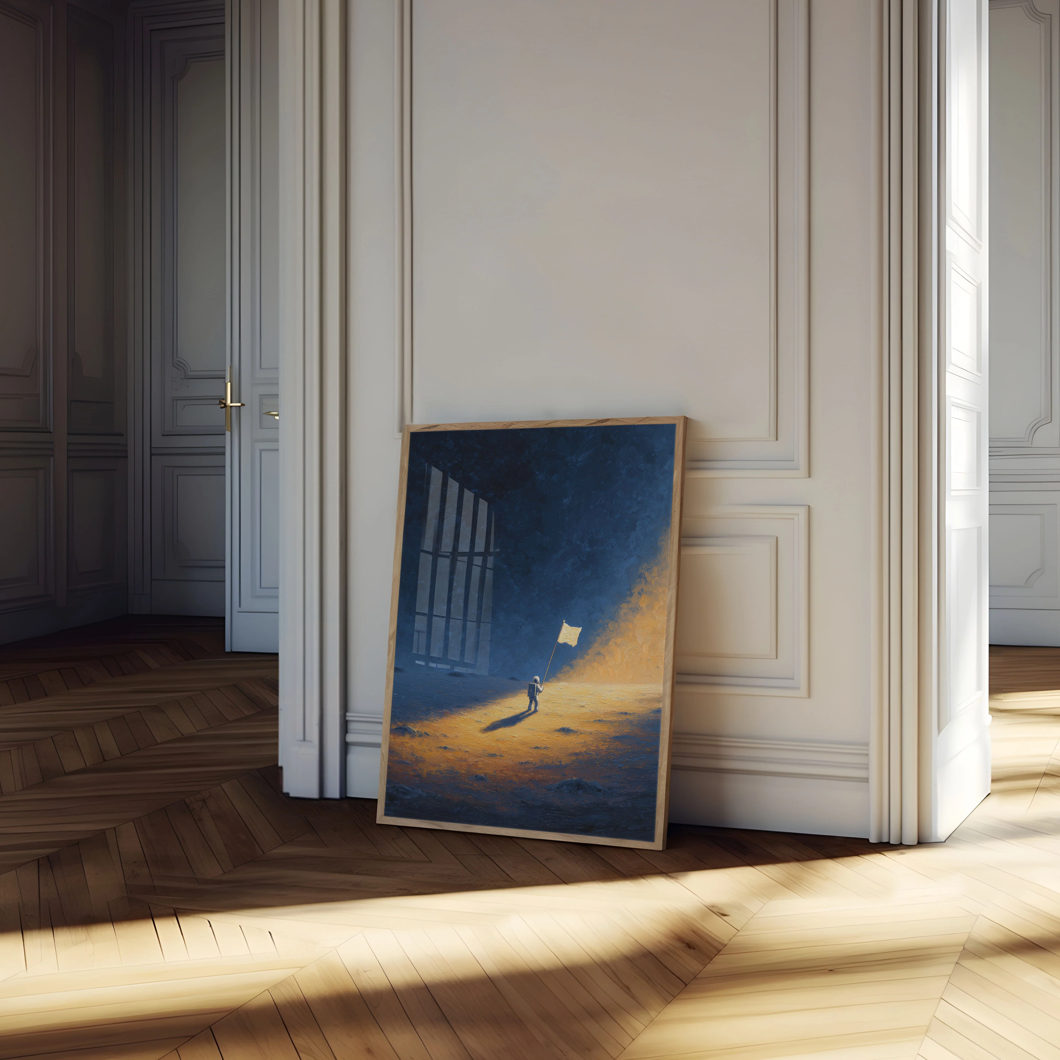 Astronaut Planting Flag on Moon Poster - Image 4