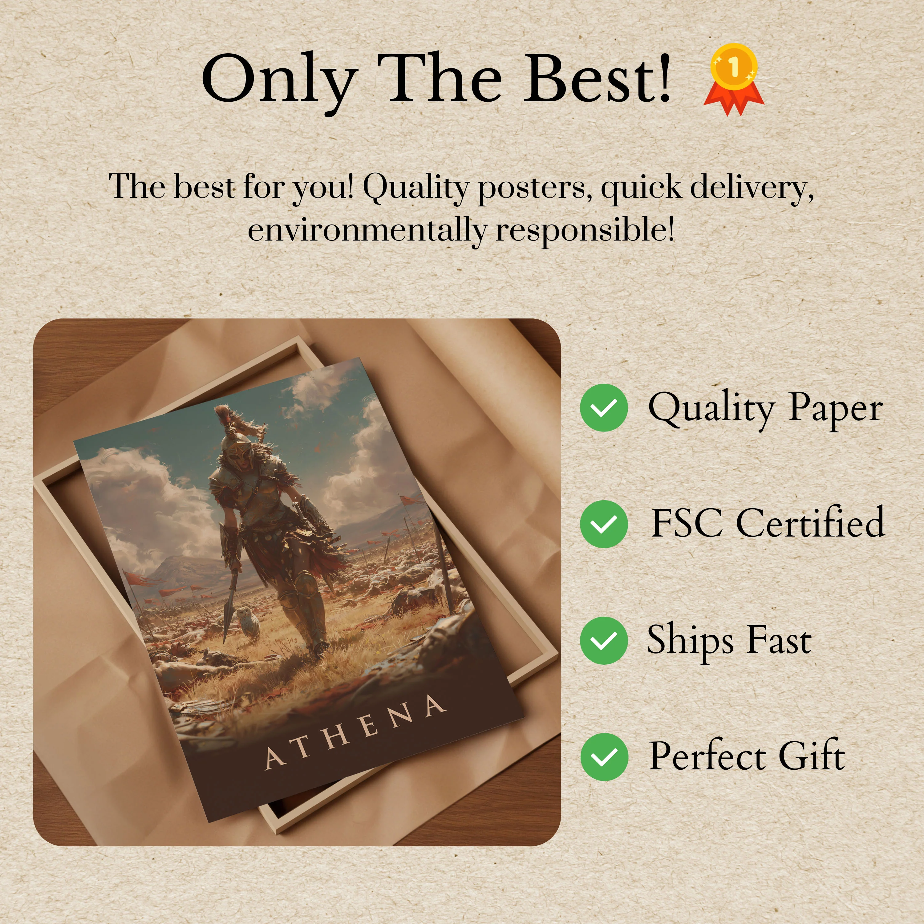 Athena Goddess of War Poster - Image 3