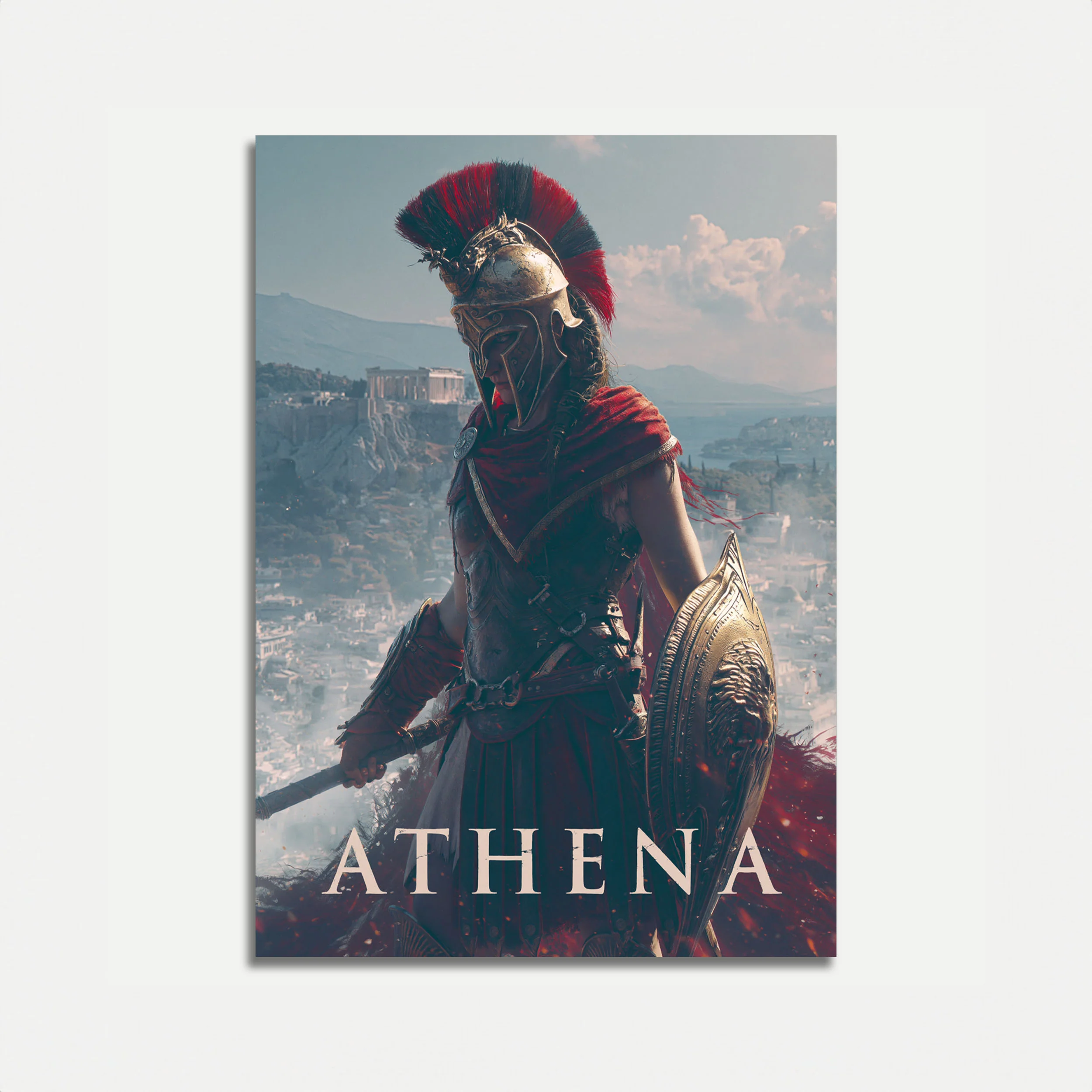 Athena Greek Goddess Warrior Poster