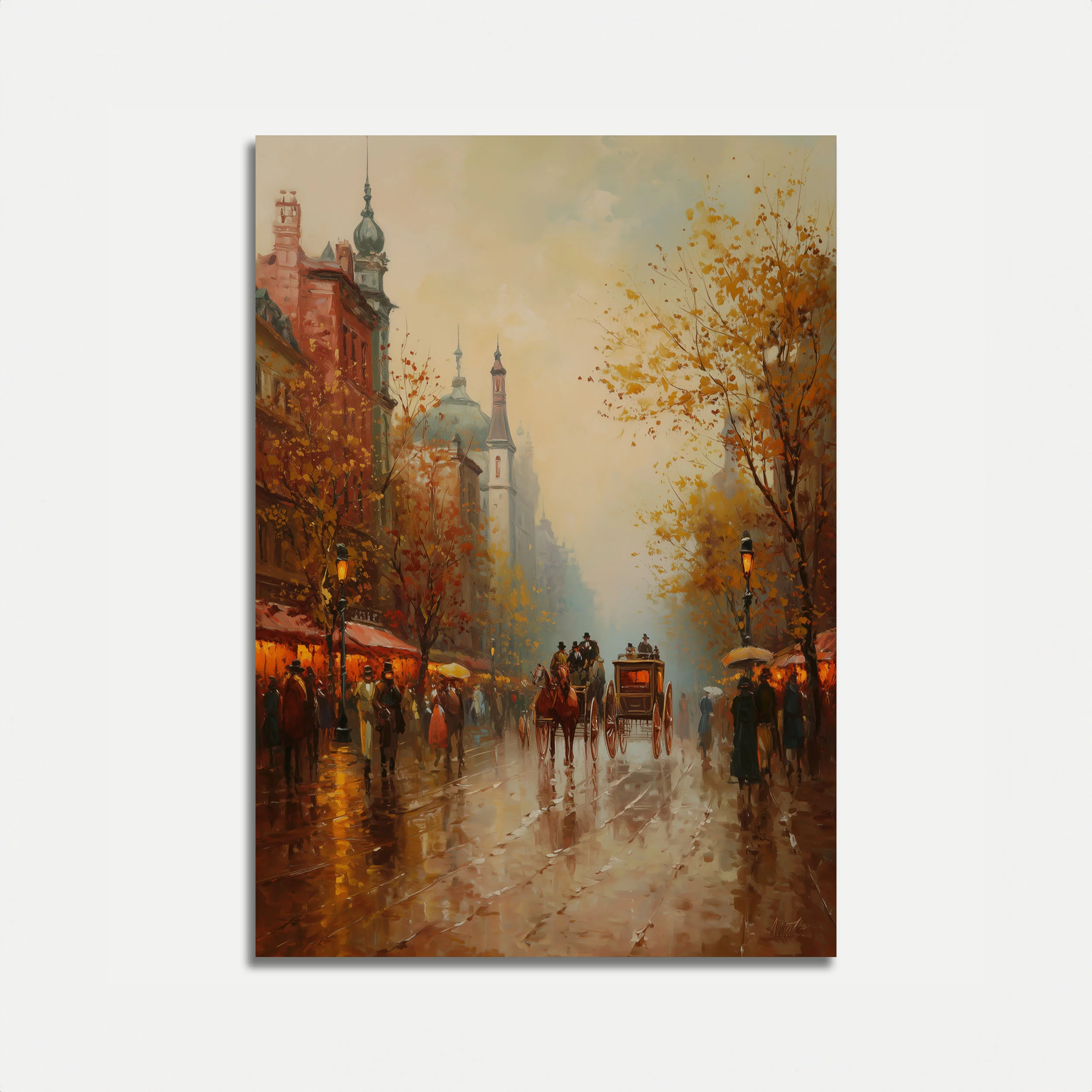 Autumn in Old City Poster