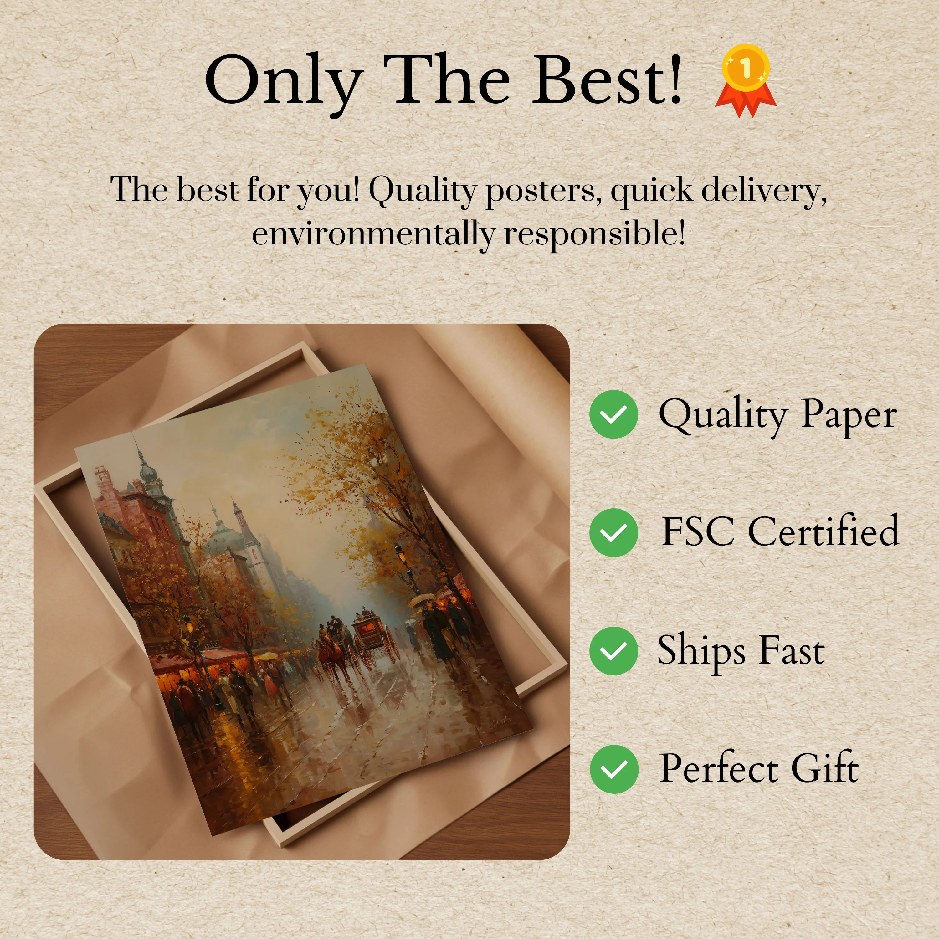 Autumn in Old City Poster - Image 3