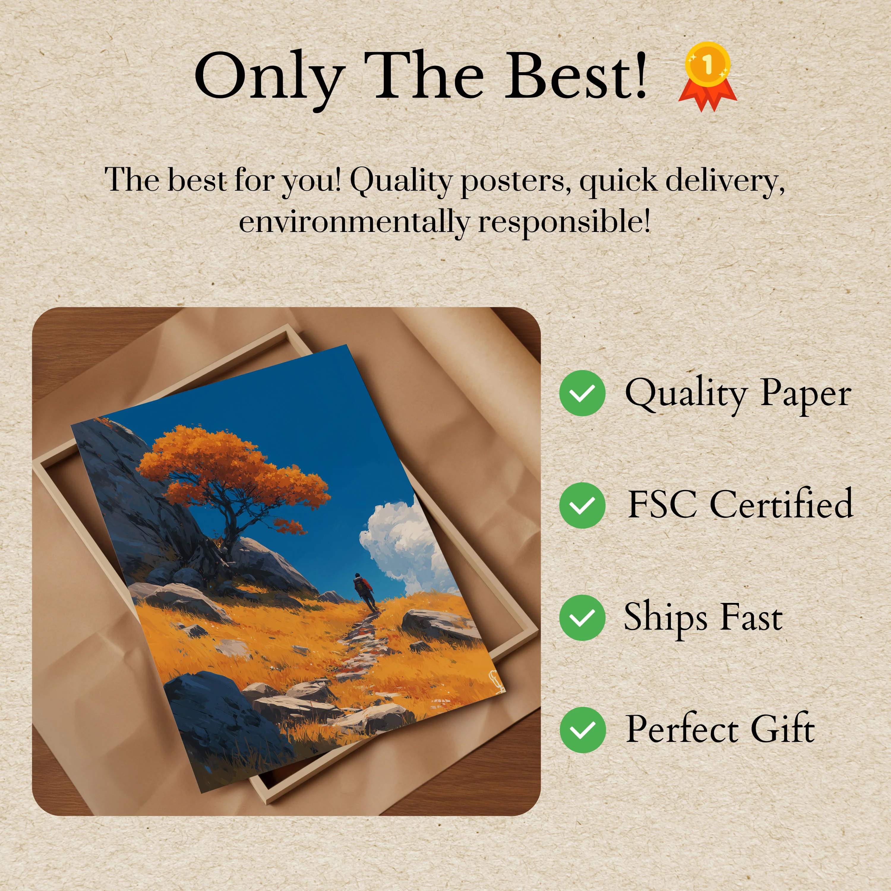 Autumn Mountain Trail Poster - Image 3