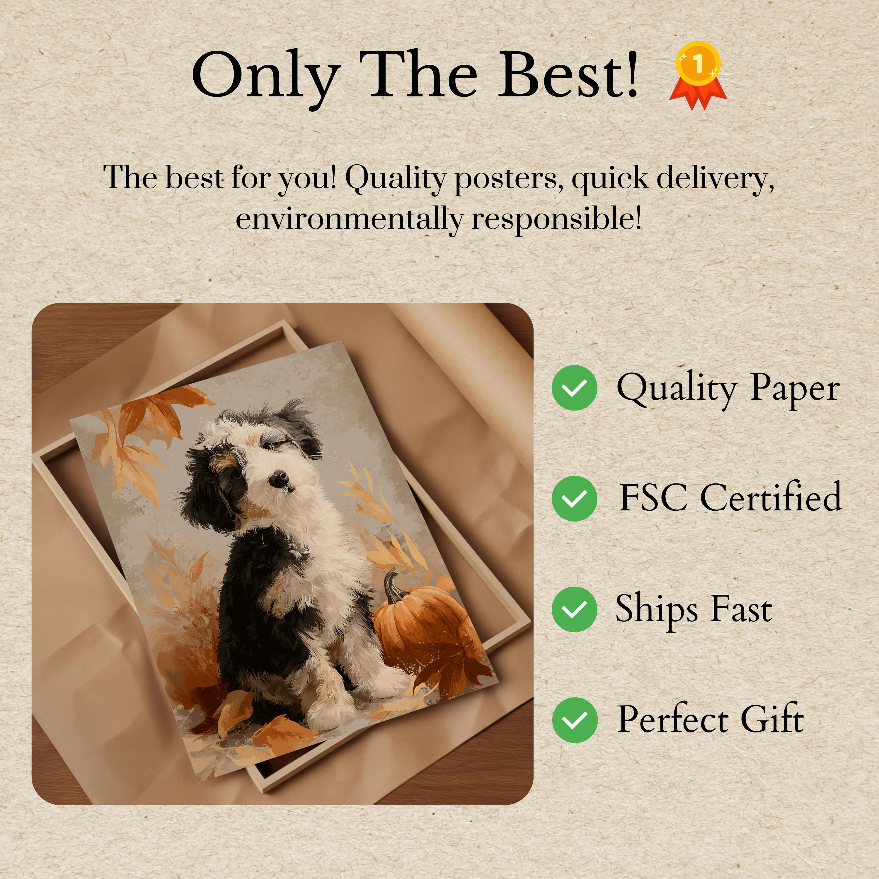 Autumn Puppy Love Poster - Image 3