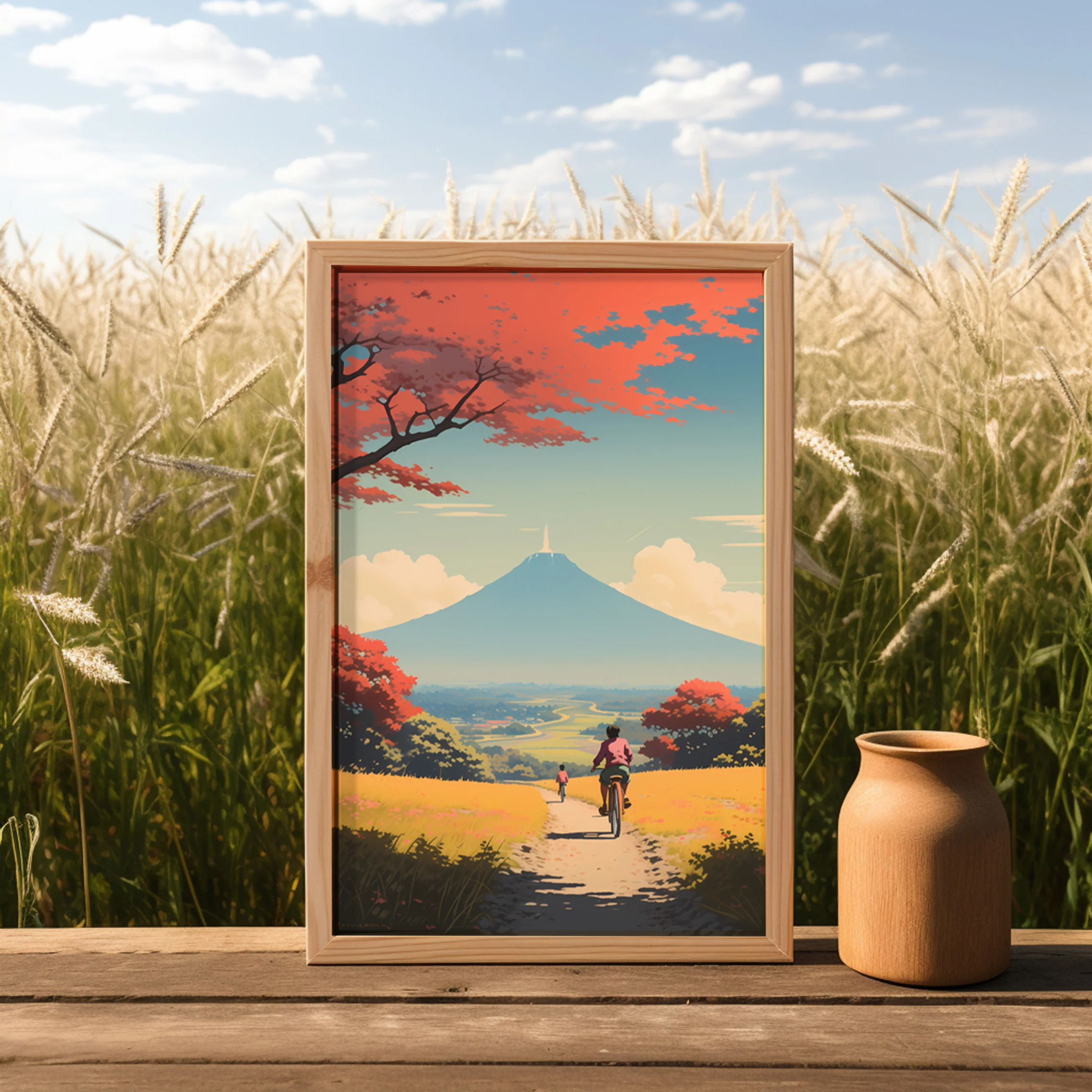 Autumn Ride to Mount Fuji – Poster - Image 2