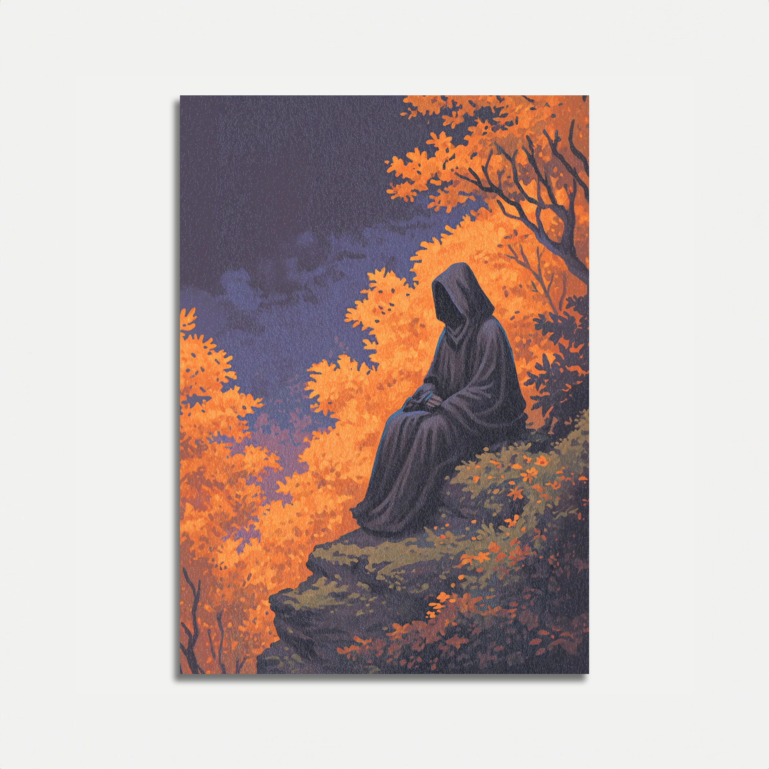 Autumn Solitude Night Poster