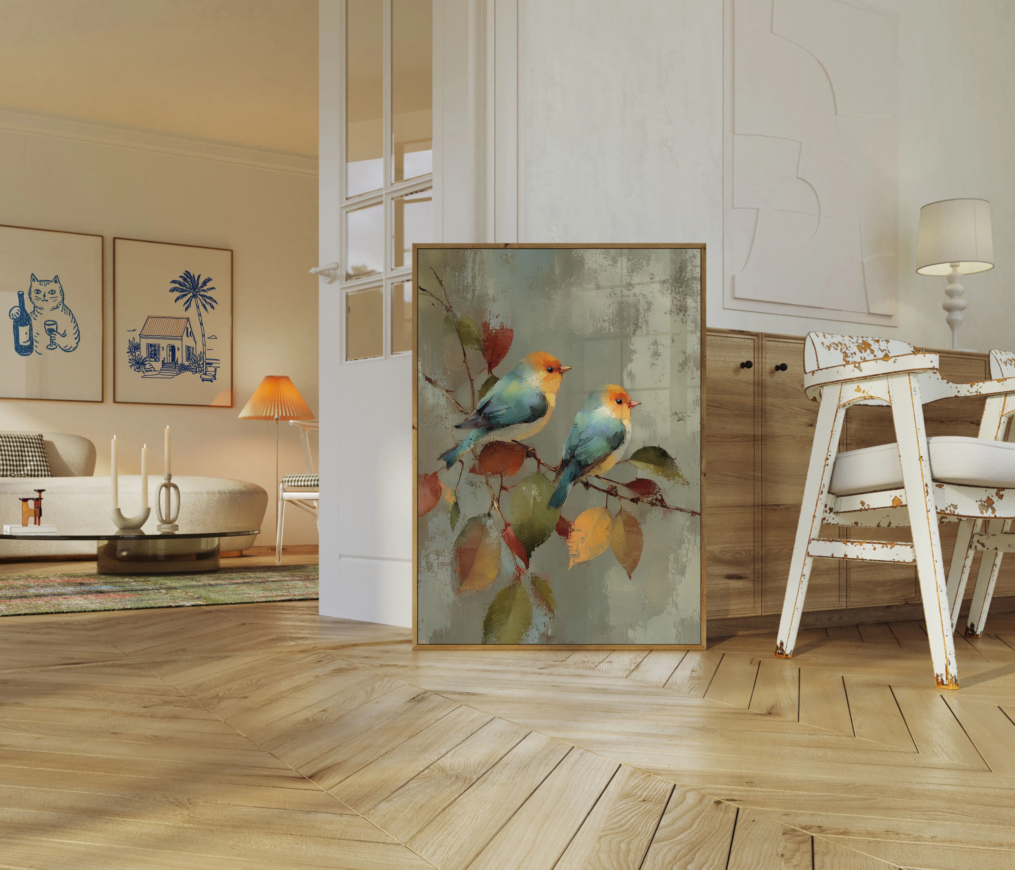 Autumn Songbirds Art Poster - Image 5