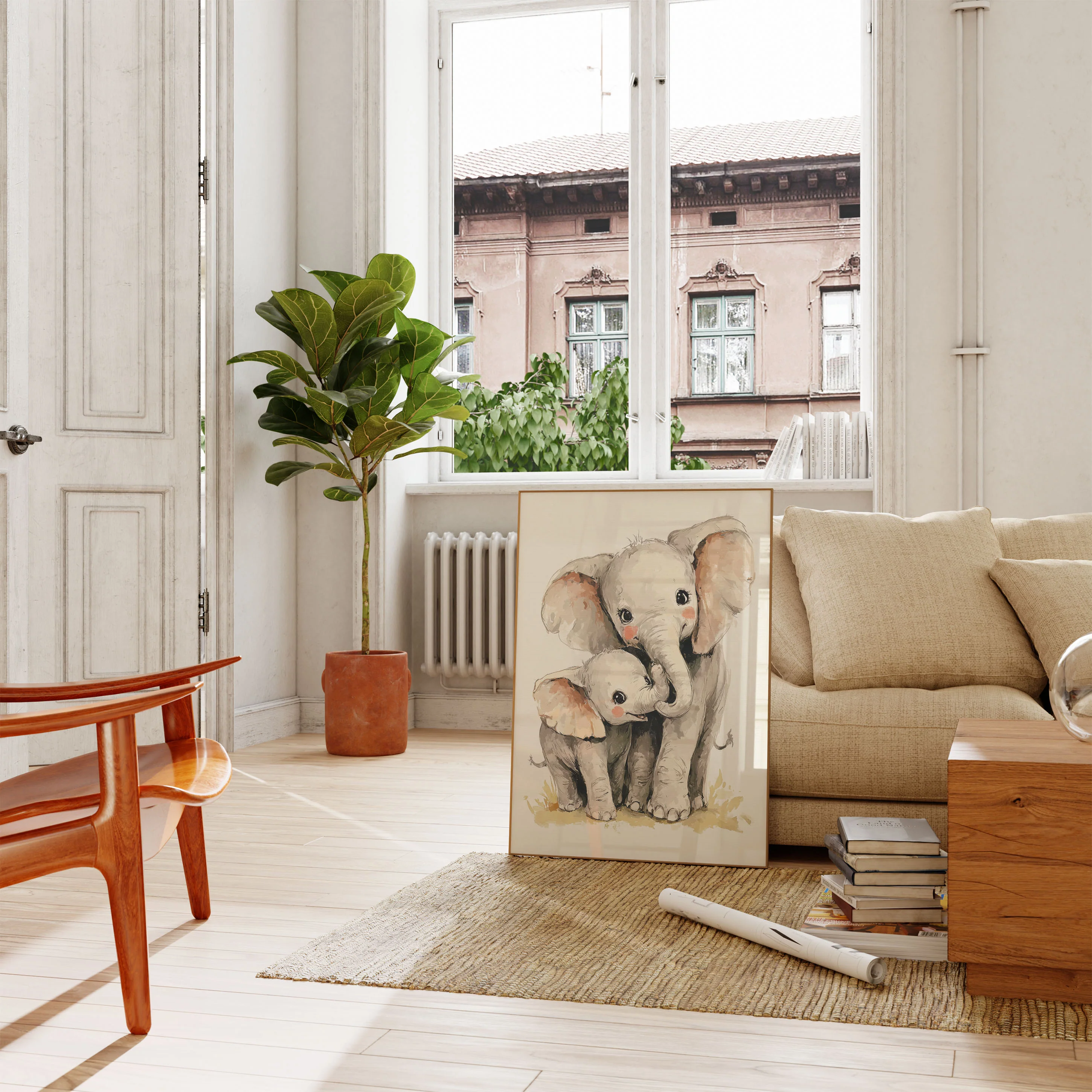 Baby Elephant Love Poster - Image 2