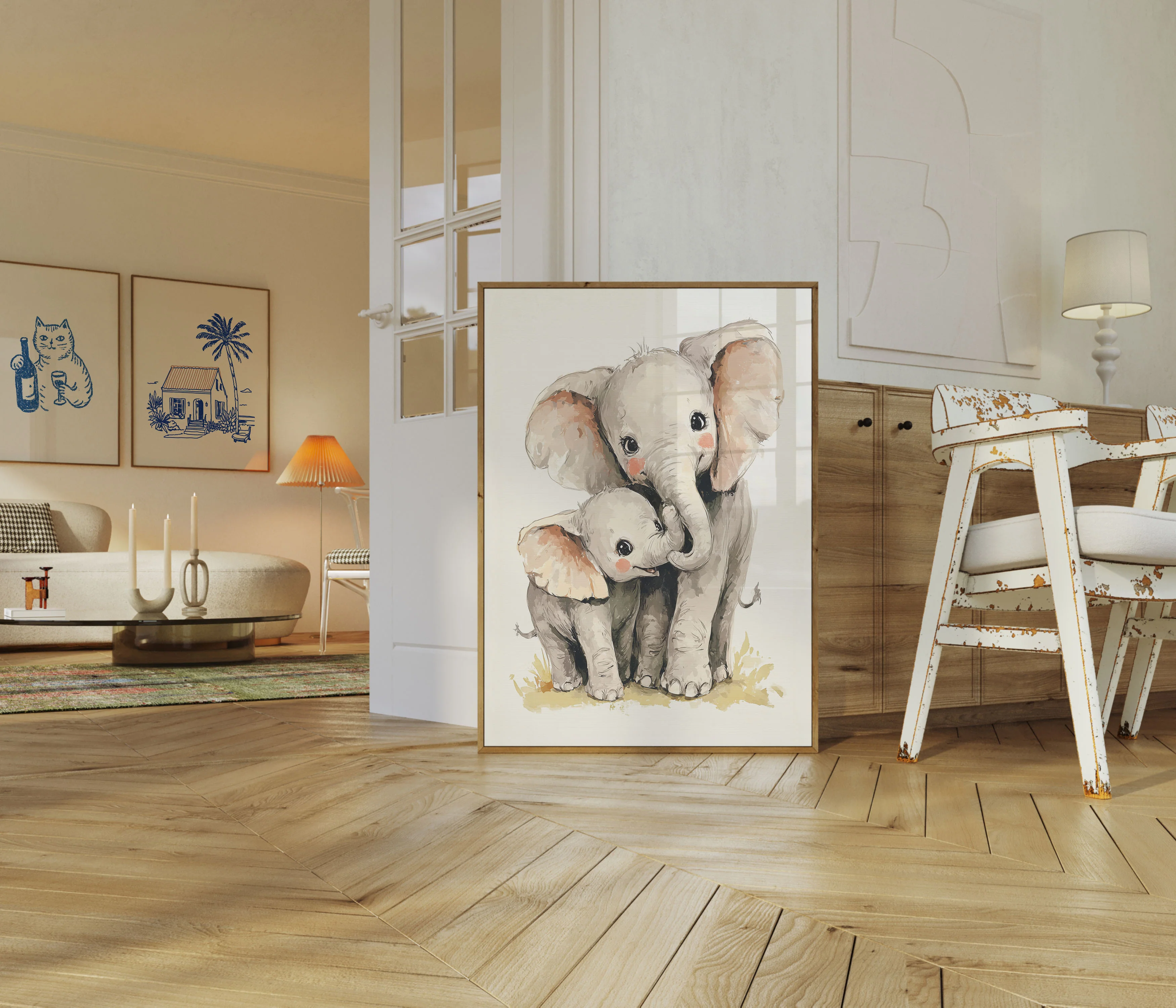 Baby Elephant Love Poster - Image 5