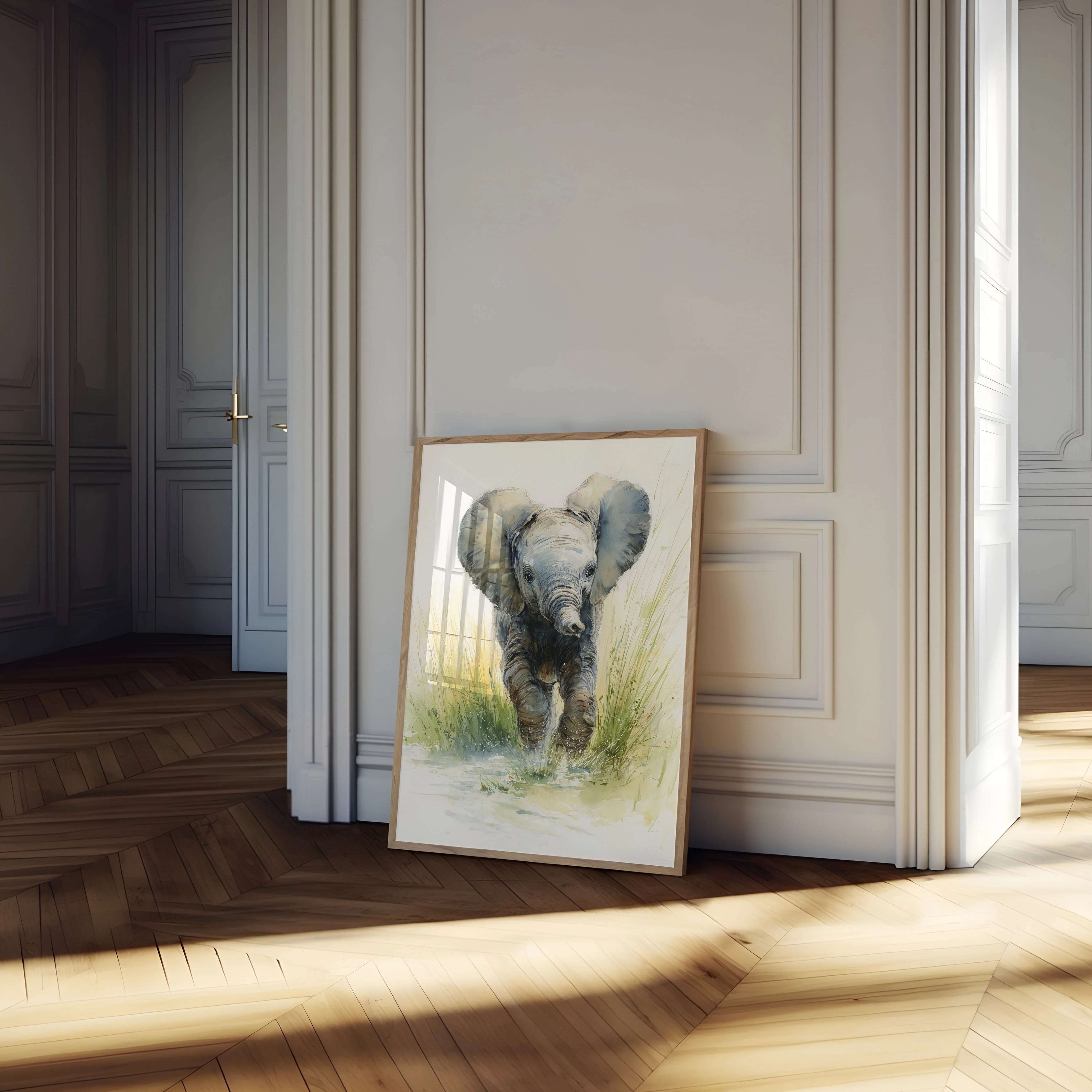Baby Elephant Watercolor Adventure Poster - Image 4