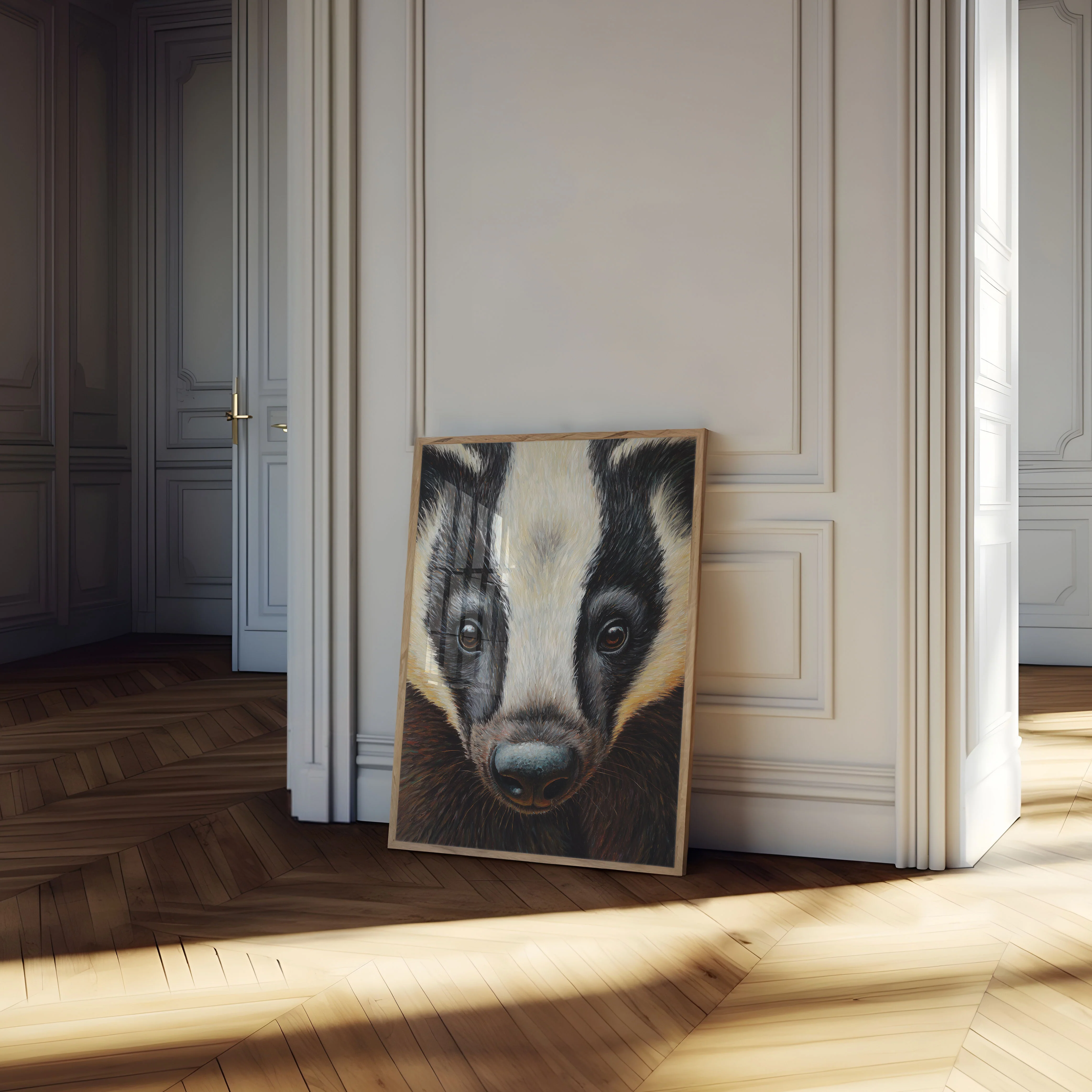 Badger Face Portrait Poster - Image 4