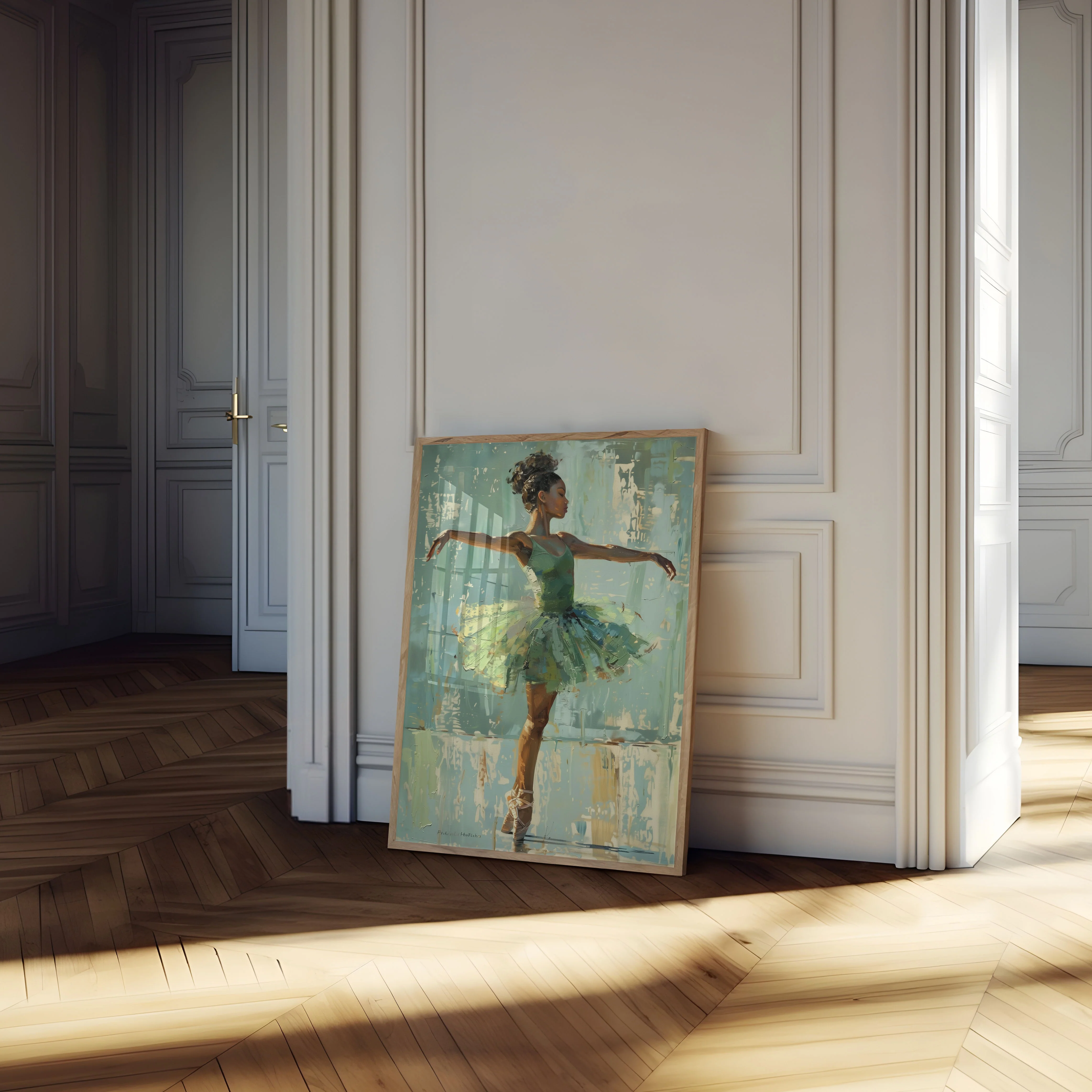 Ballet Grace in Green Poster - Image 4
