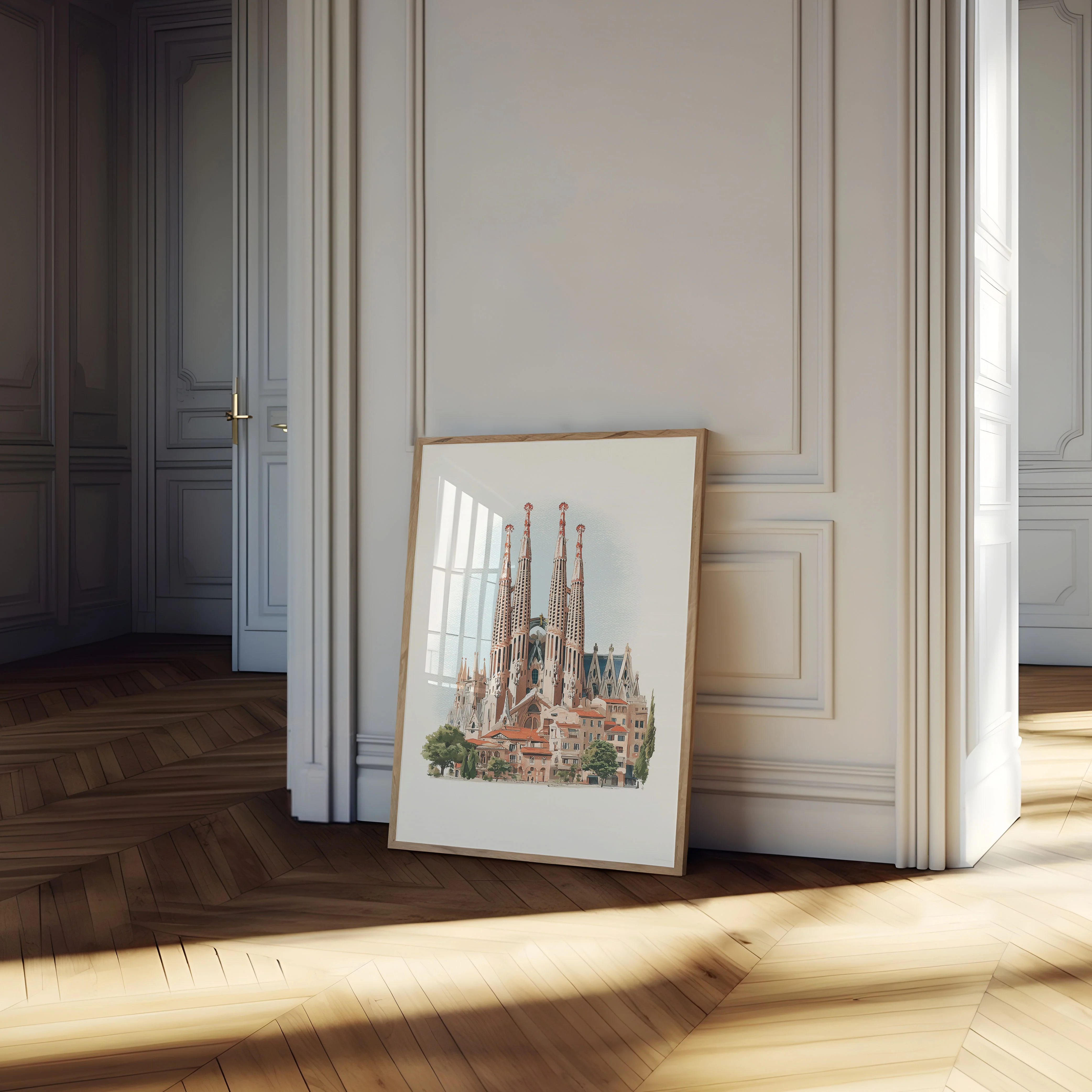 Barcelona Cathedral Architectural Poster - Image 4