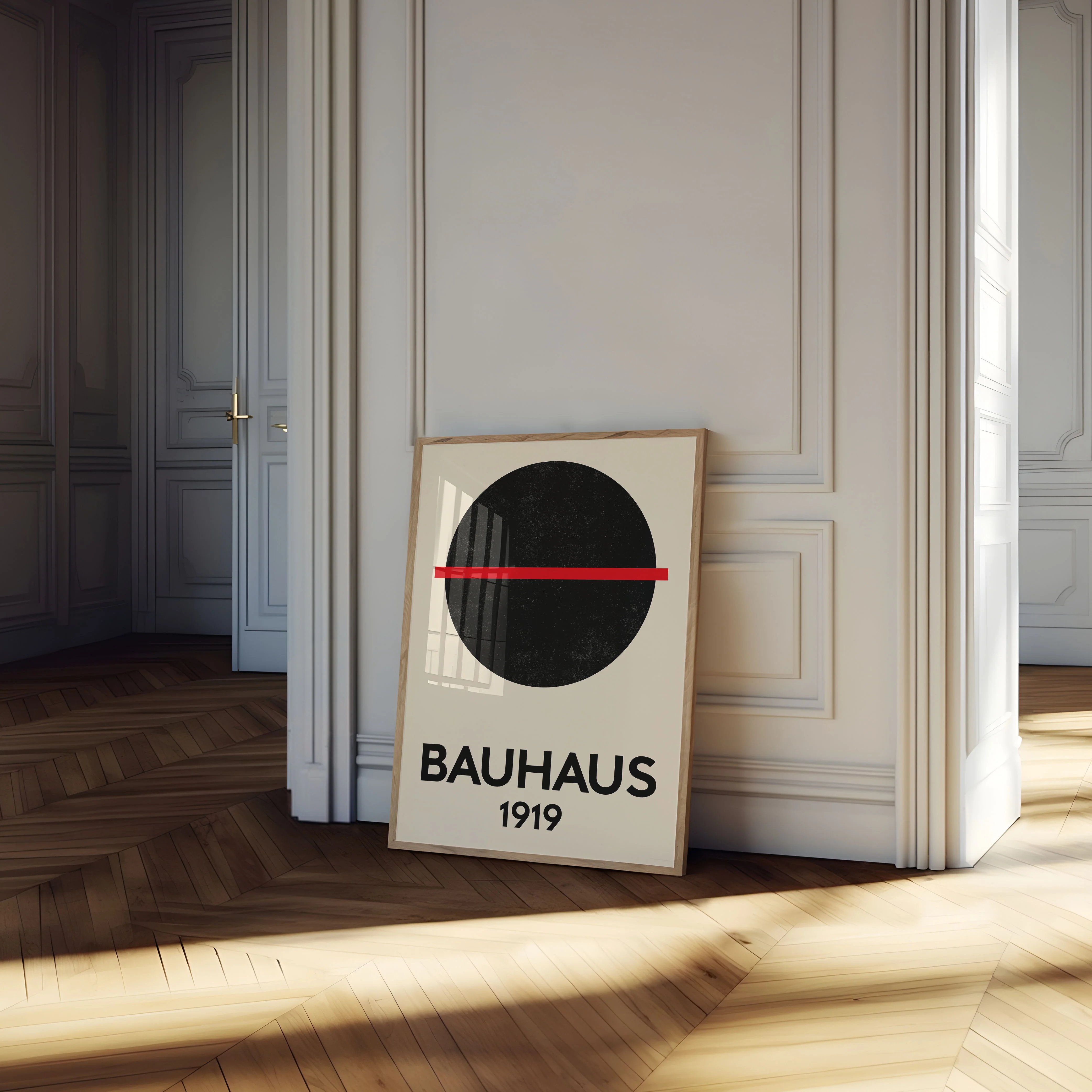 Bauhaus Circle Red Line Poster - Image 4