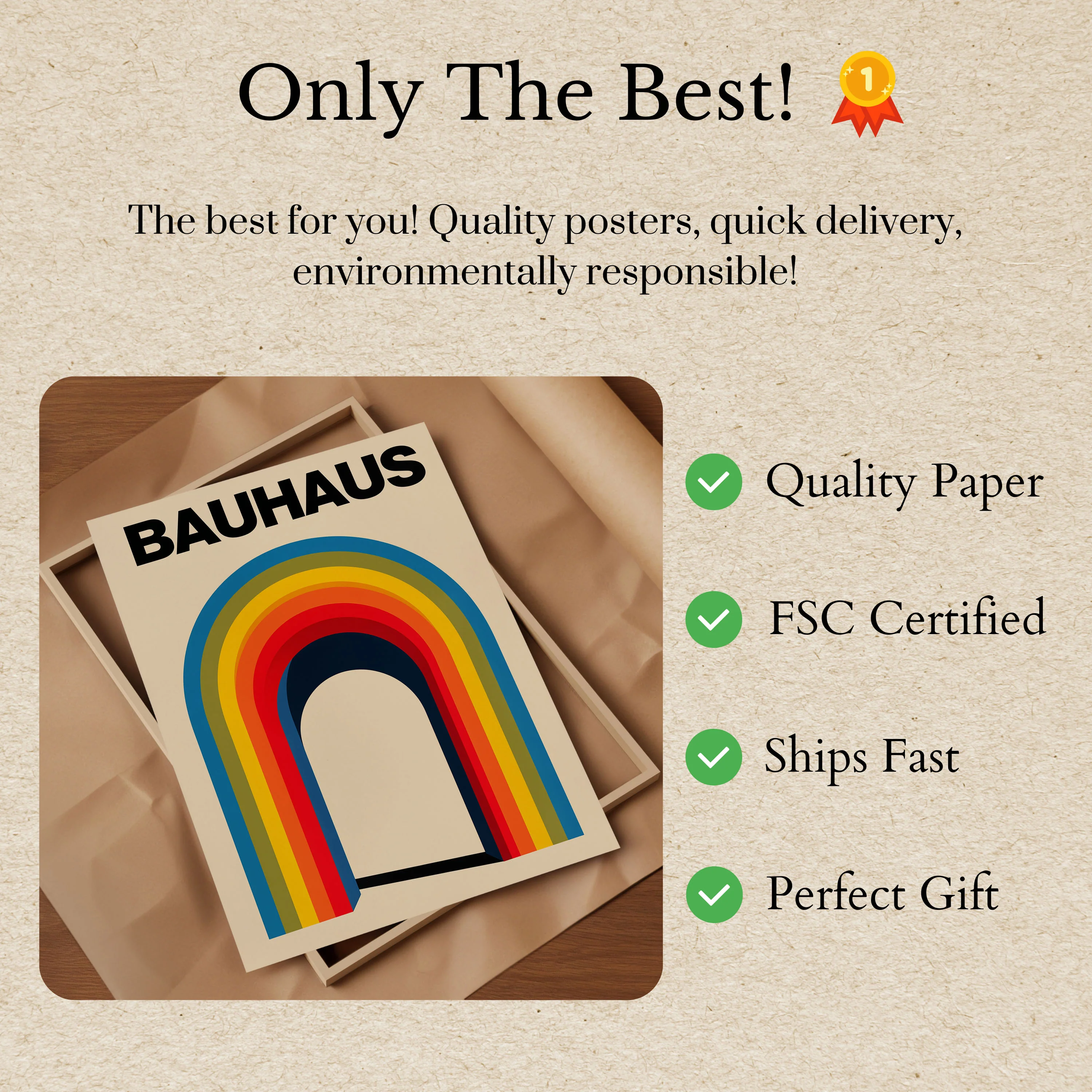 Bauhaus Geometric Arch Poster - Image 3