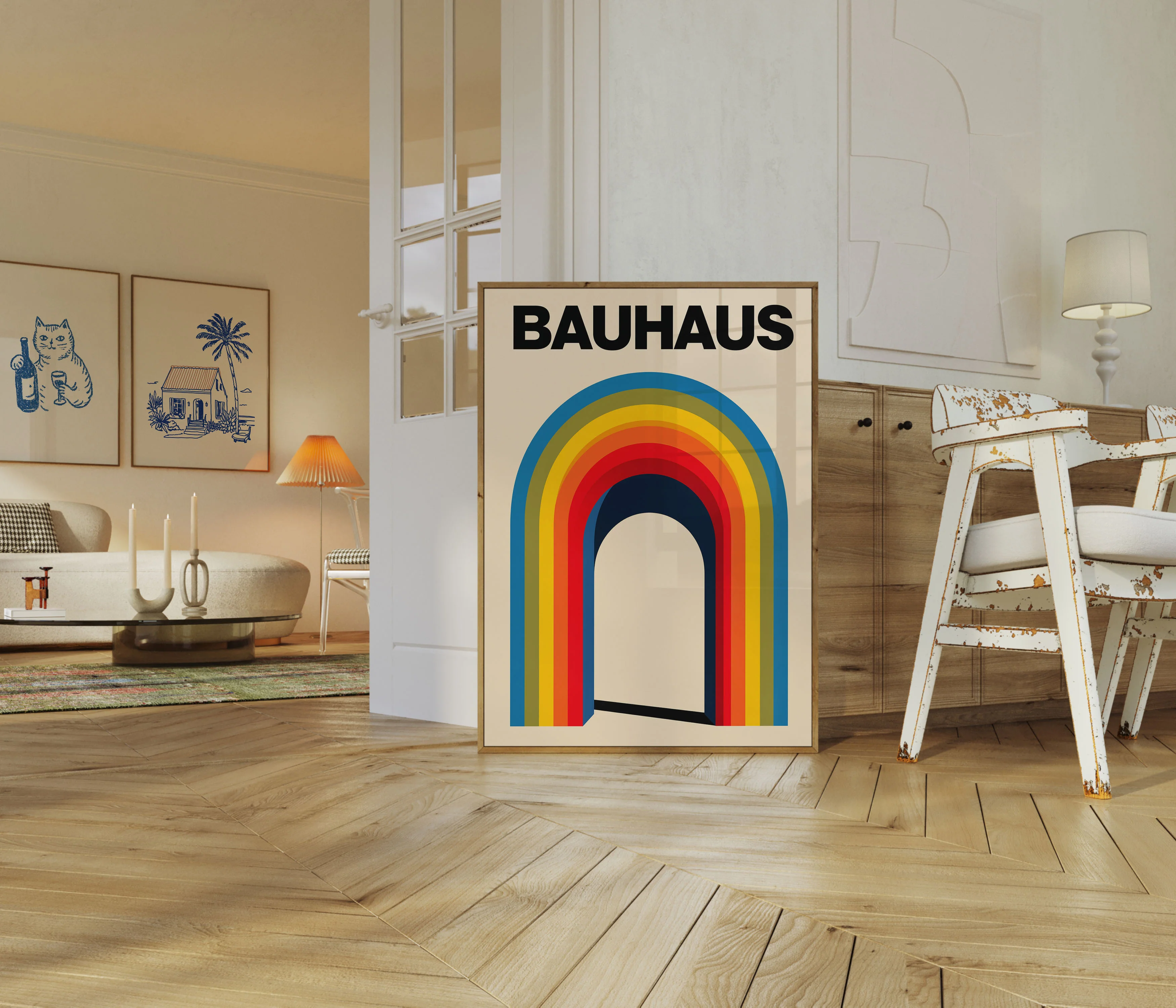Bauhaus Geometric Arch Poster - Image 5