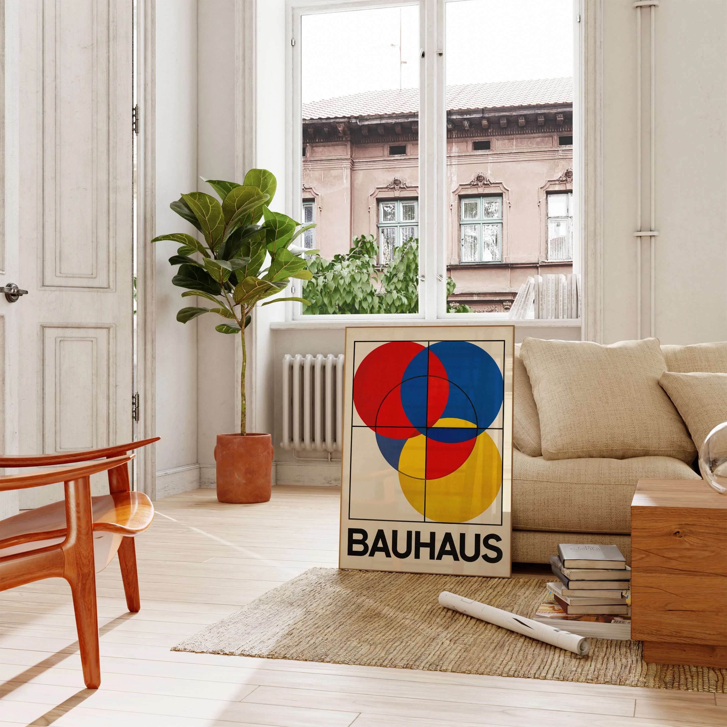 Bauhaus Geometric Circles Poster - Image 2