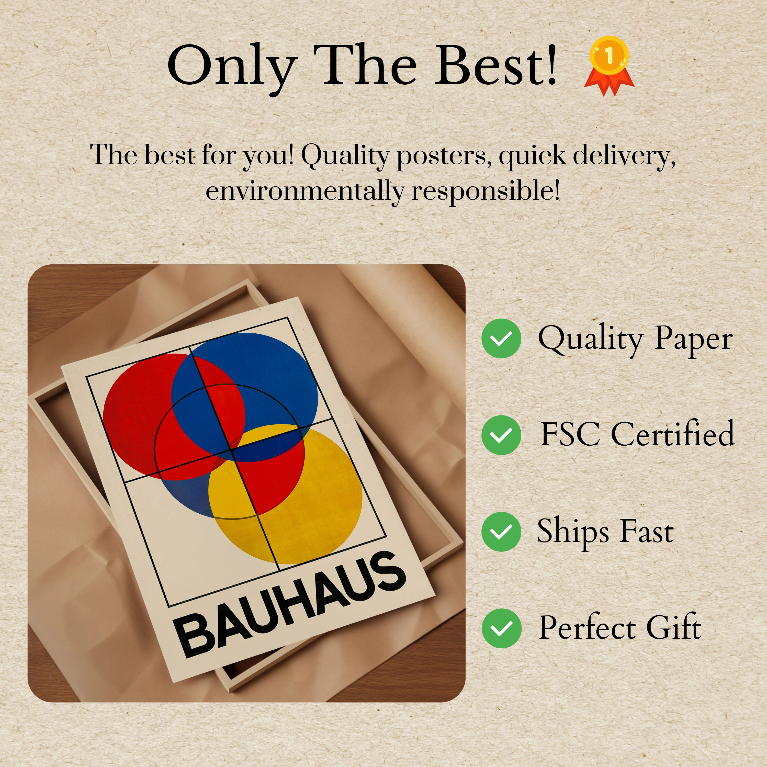 Bauhaus Geometric Circles Poster - Image 3