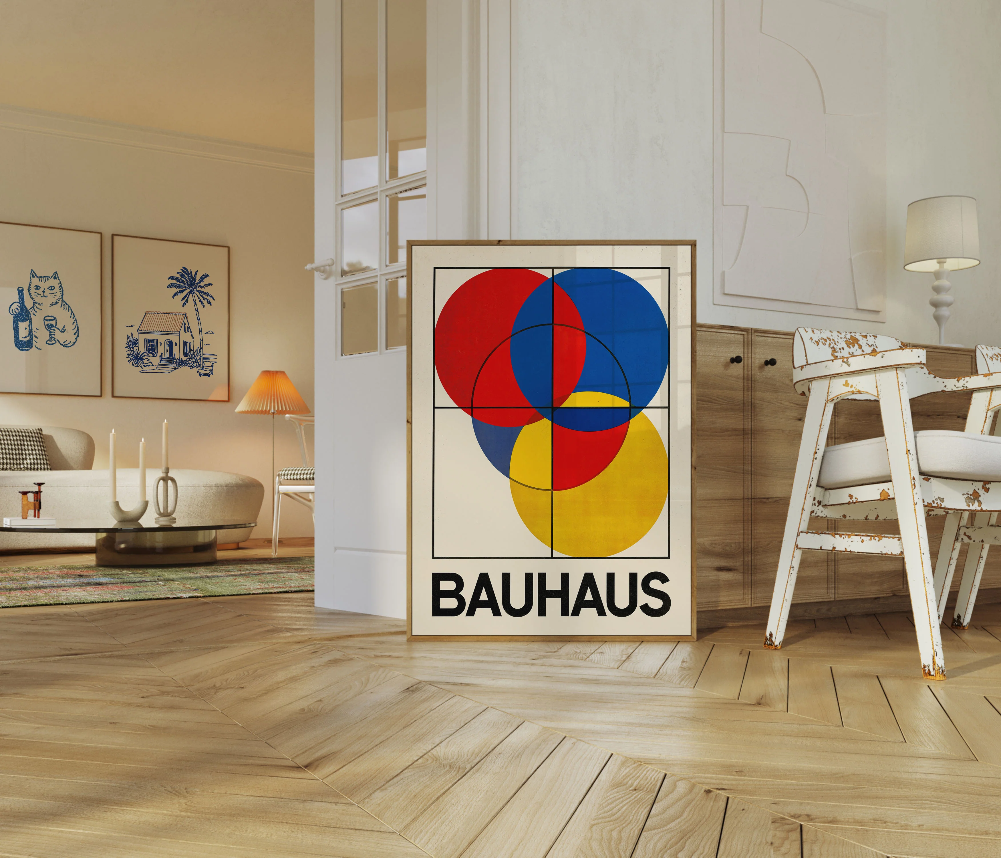 Bauhaus Geometric Circles Poster - Image 5