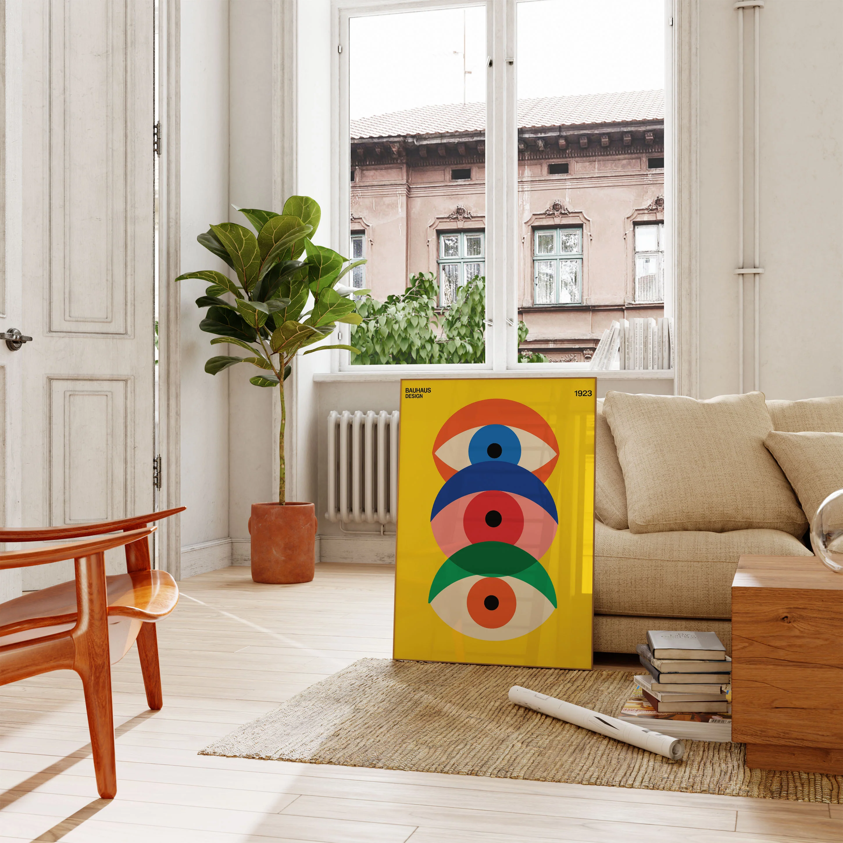 Bauhaus Geometric Eyes Poster - Image 2
