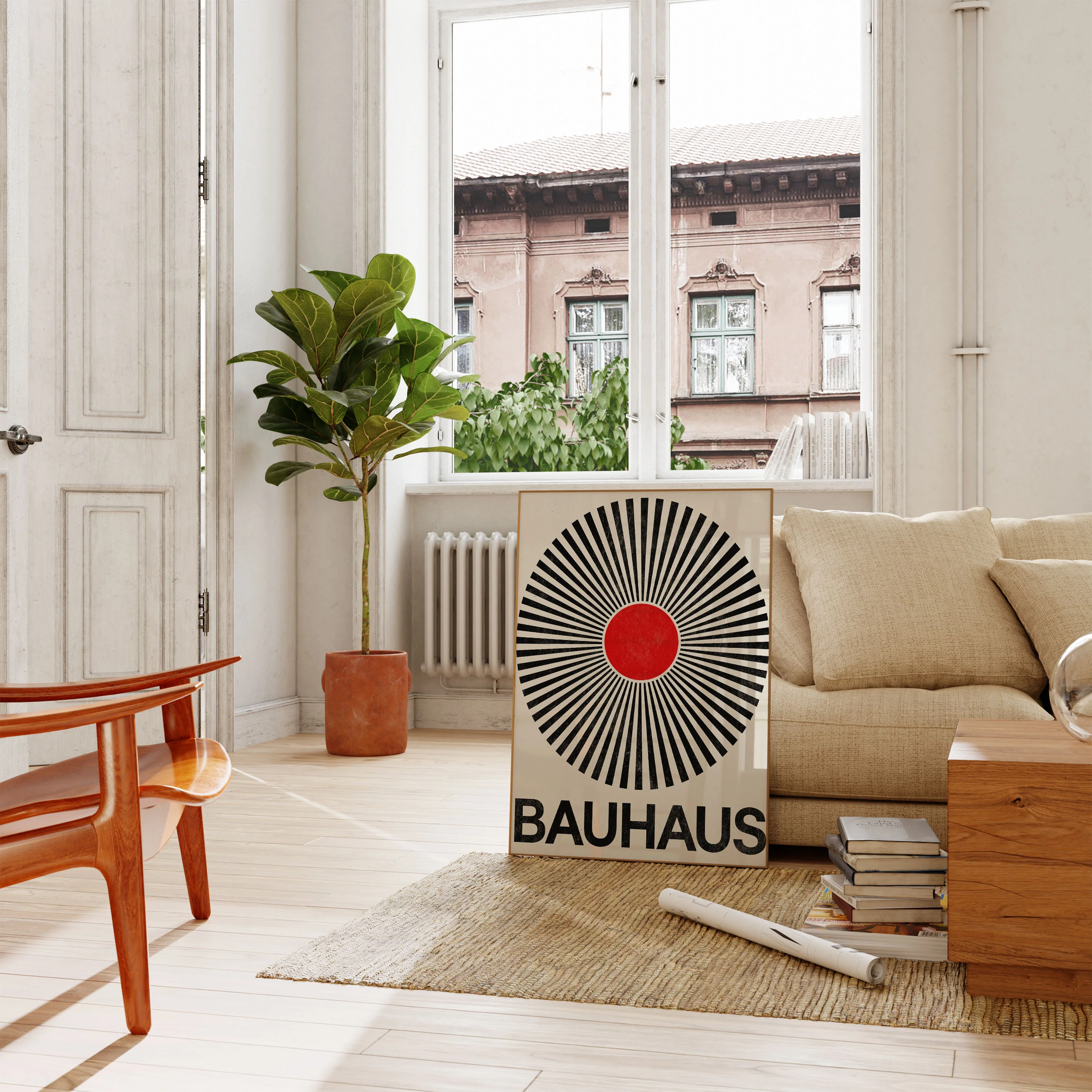 Bauhaus Geometric Sun Poster - Image 2