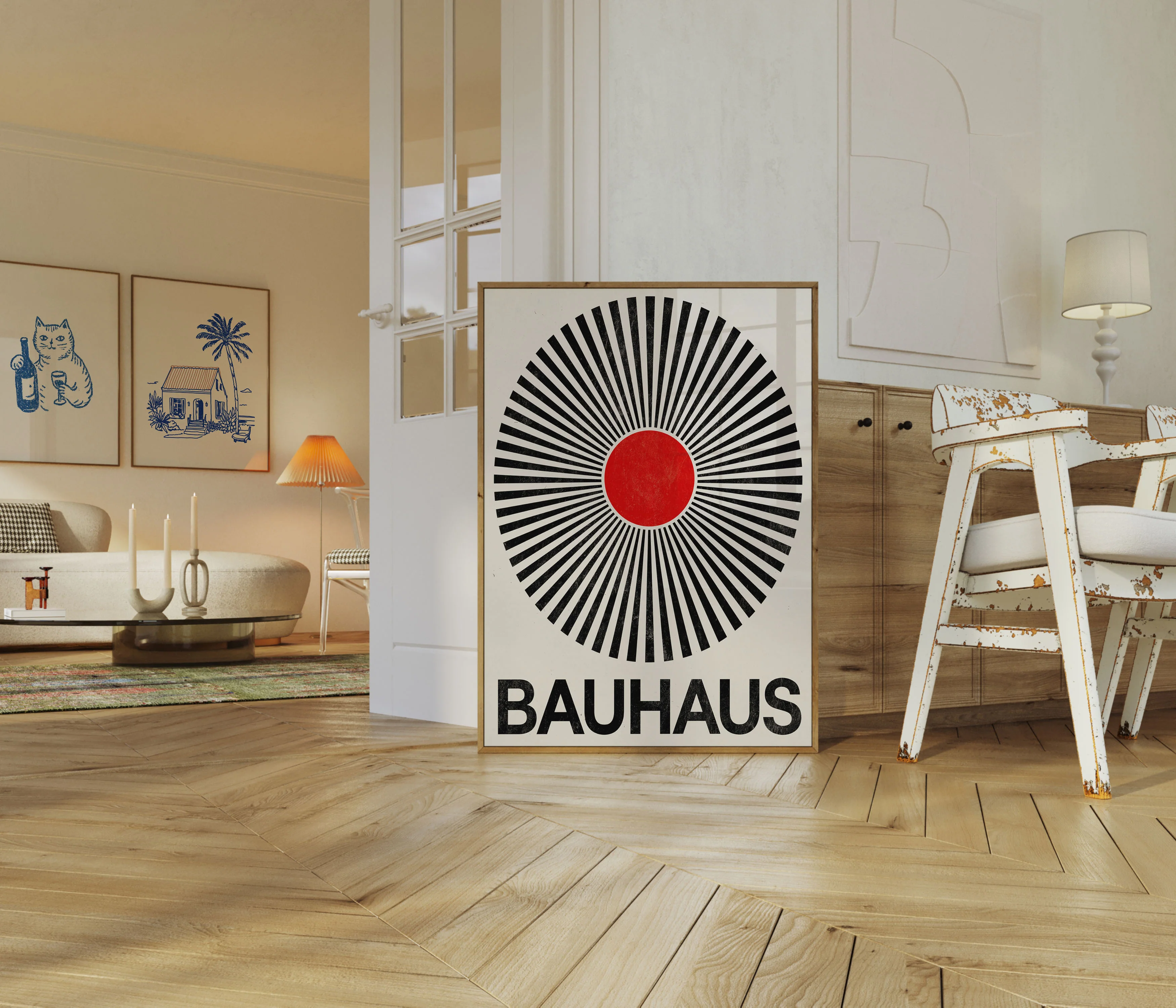 Bauhaus Geometric Sun Poster - Image 5