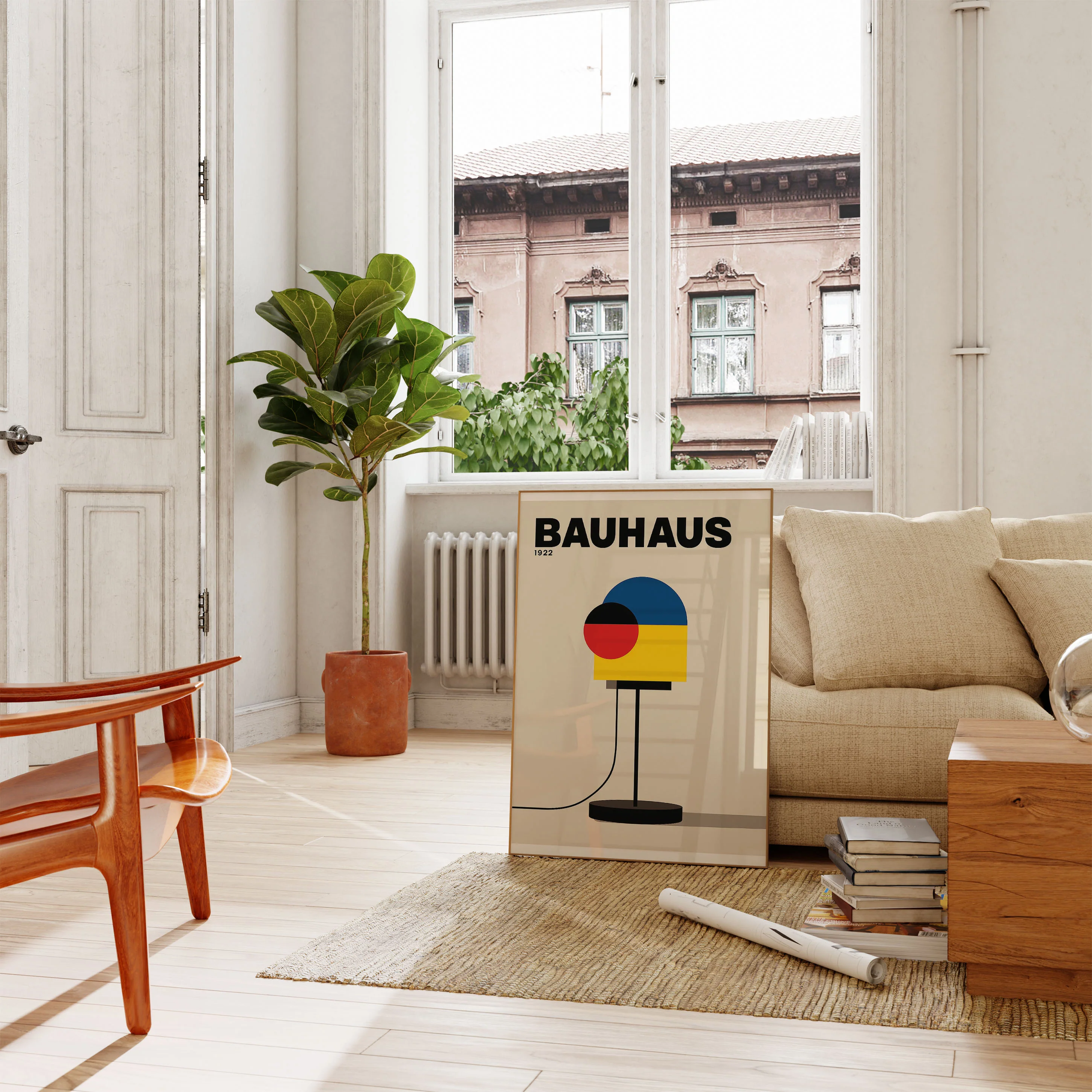 Bauhaus Geometric Table Lamp Poster - Image 2
