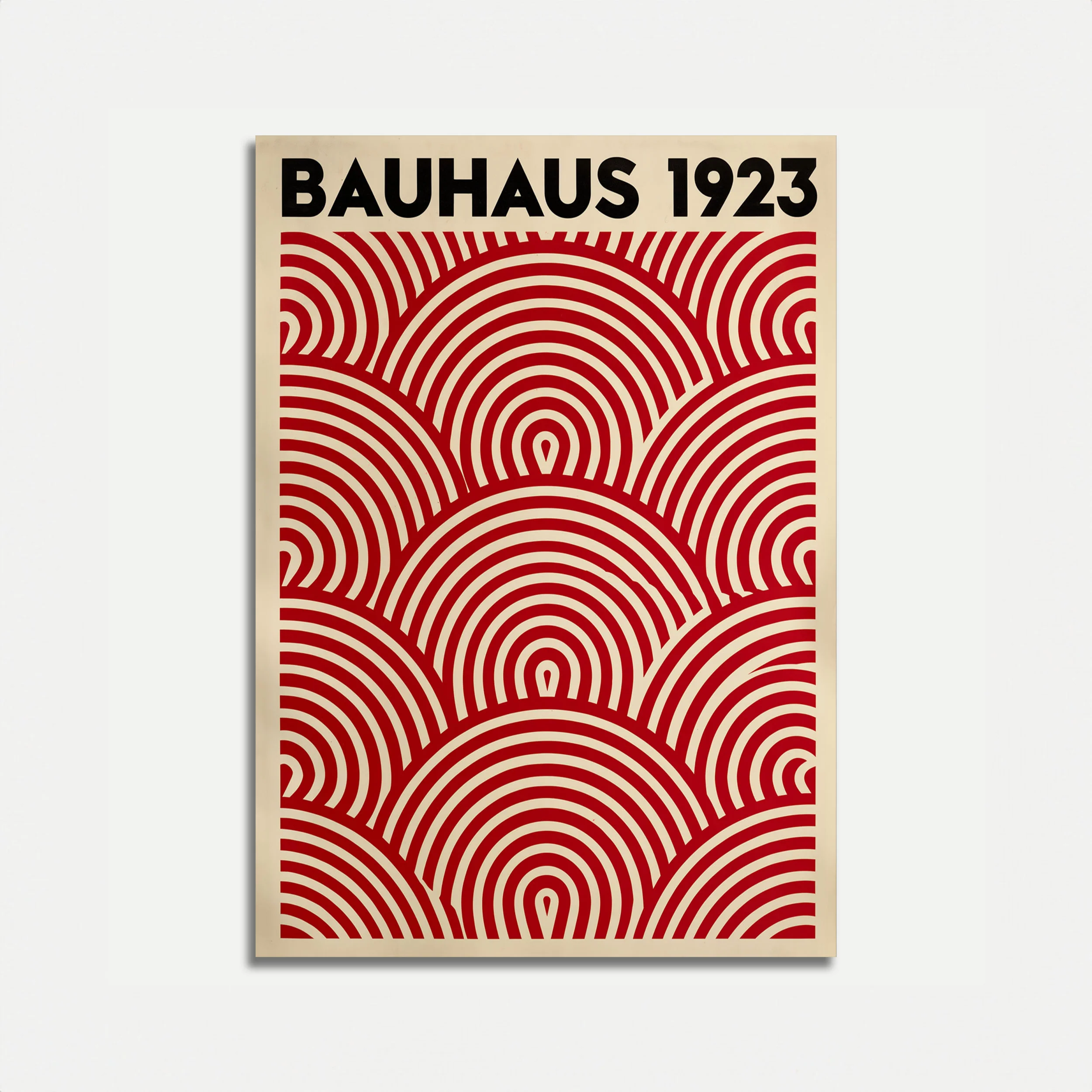 Bauhaus Geometric Waves Poster