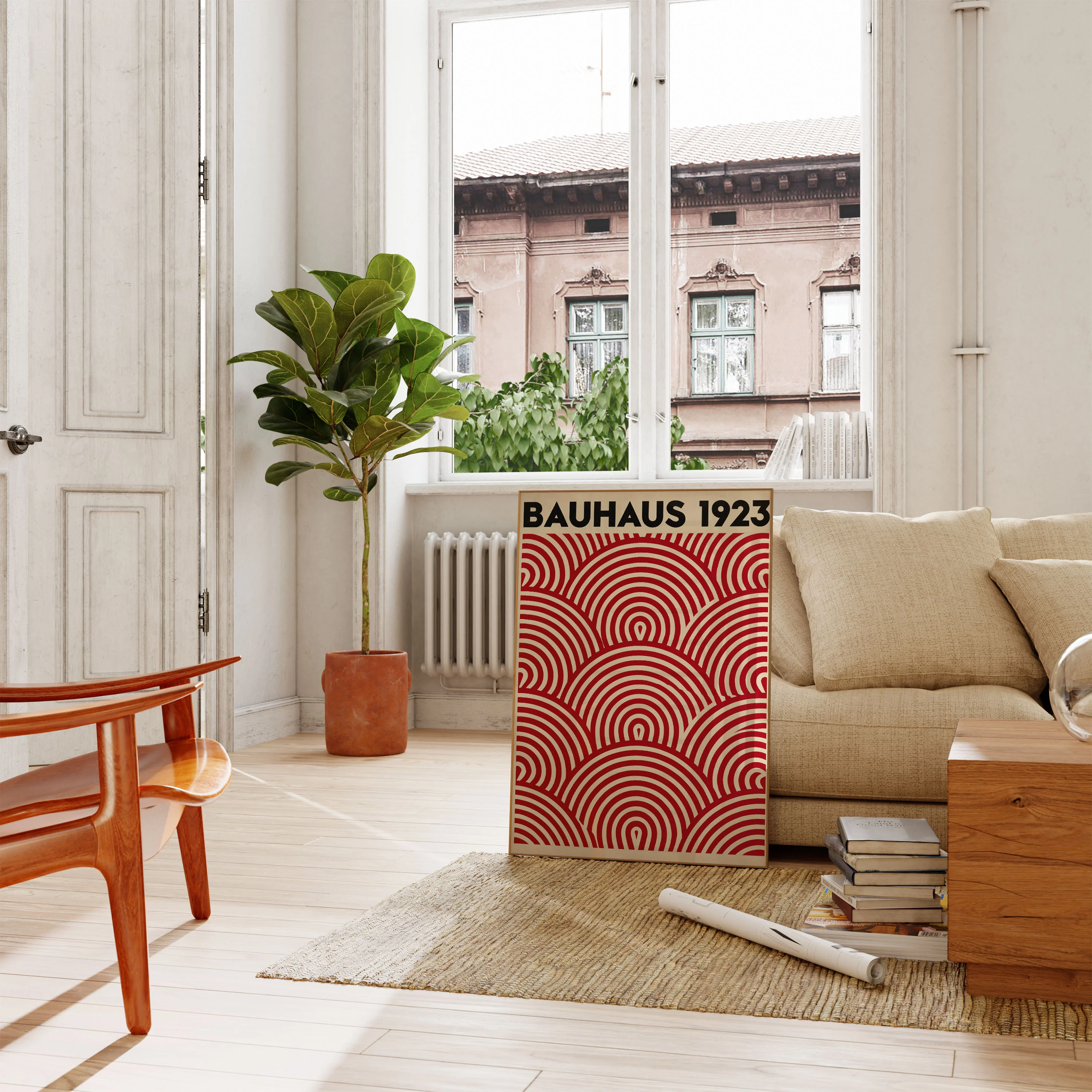 Bauhaus Geometric Waves Poster - Image 2