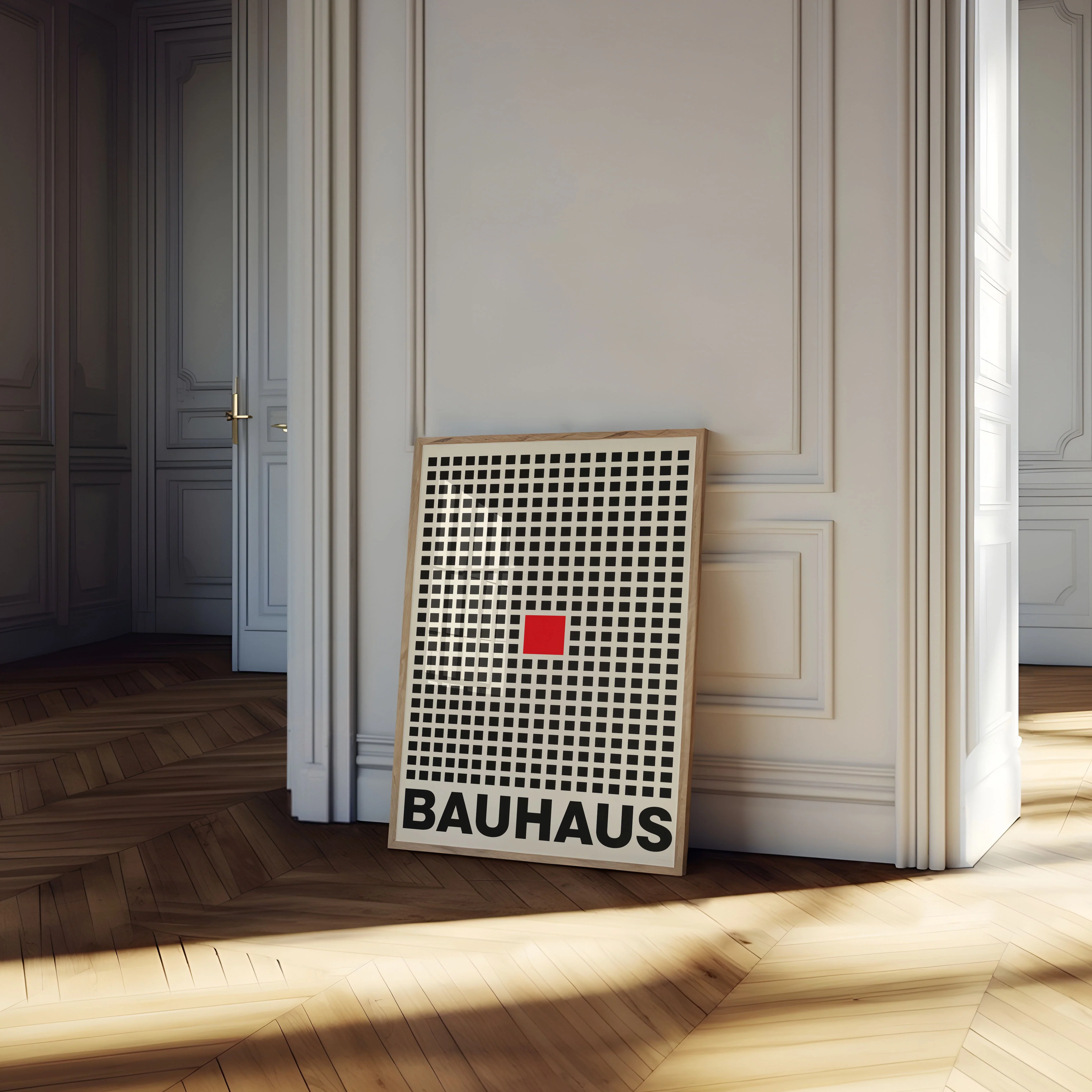 Bauhaus Red Square Minimalist Poster - Image 4