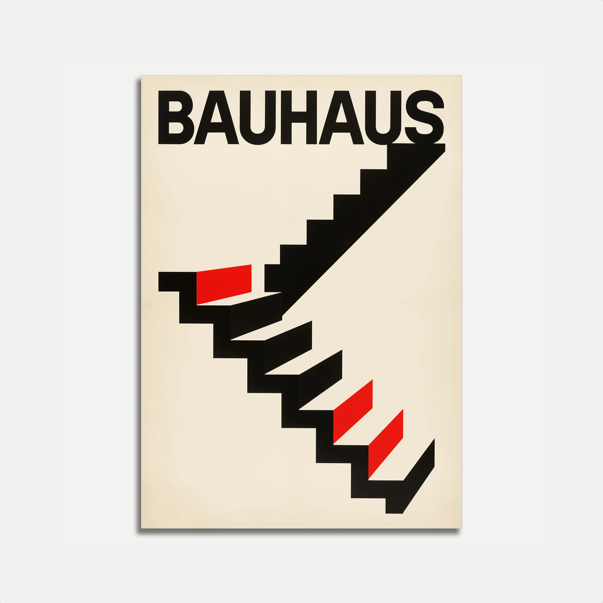 Bauhaus Staircase Design Poster