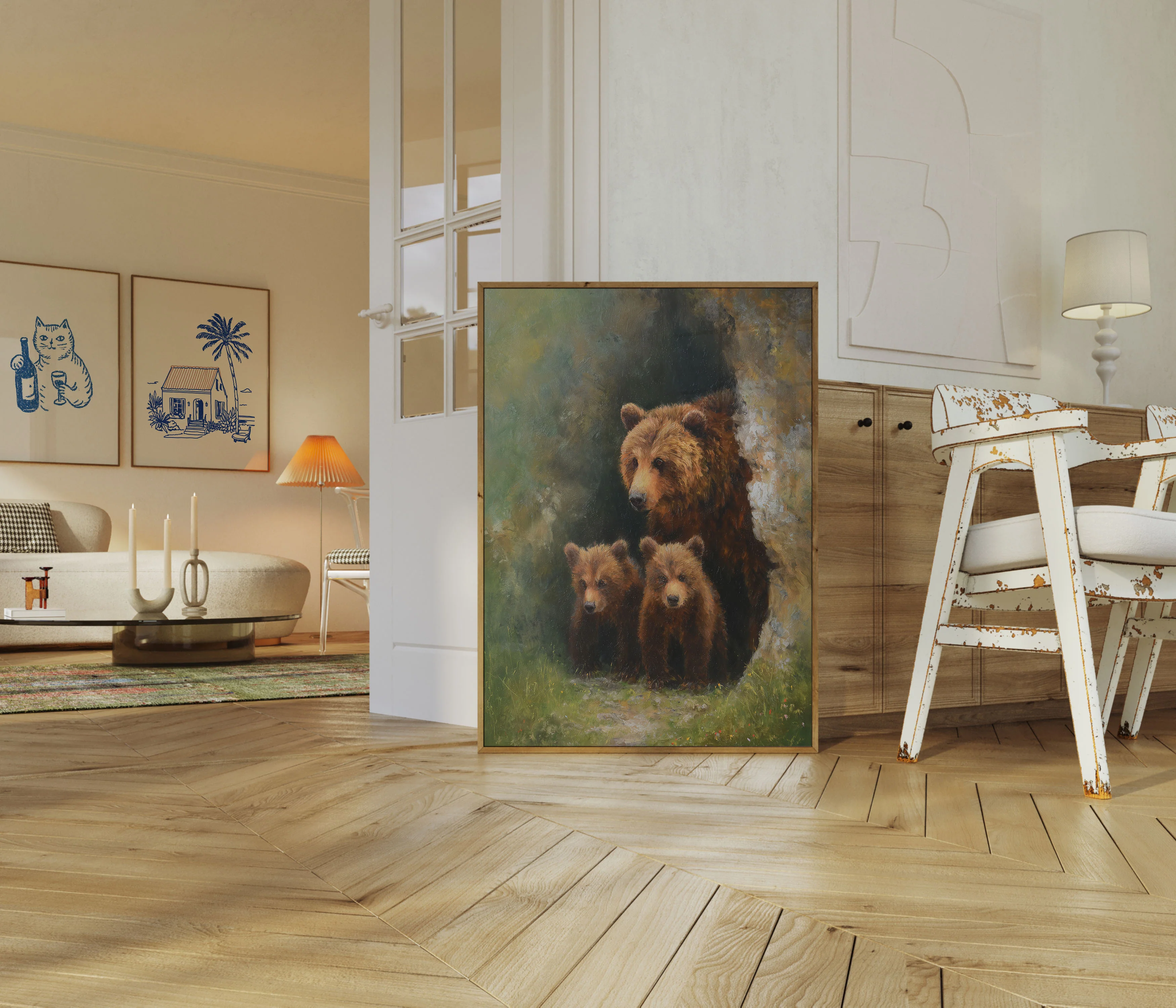 Bear Family in Nature Poster - Image 5