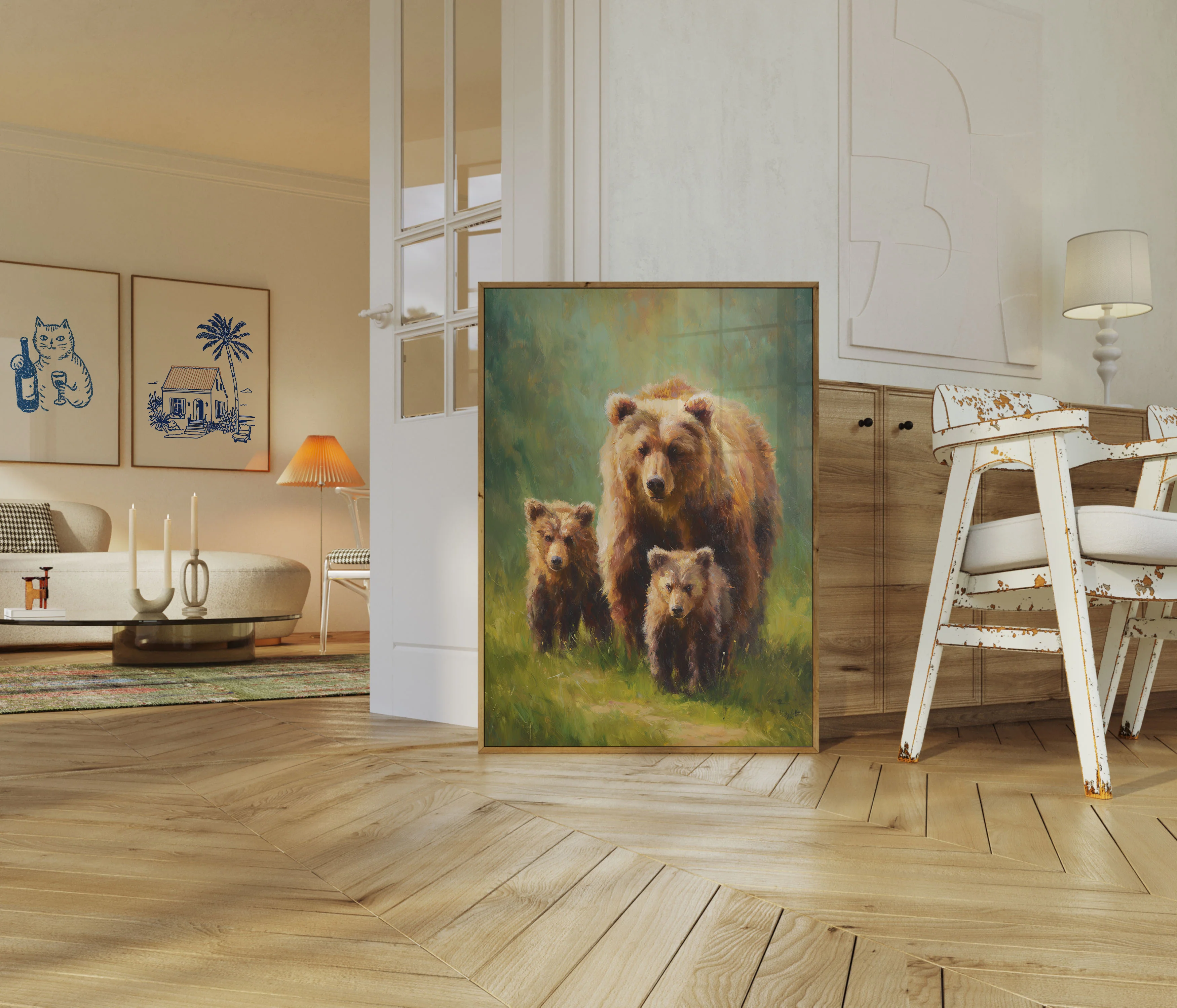 Bear Family in Nature Poster - Image 5