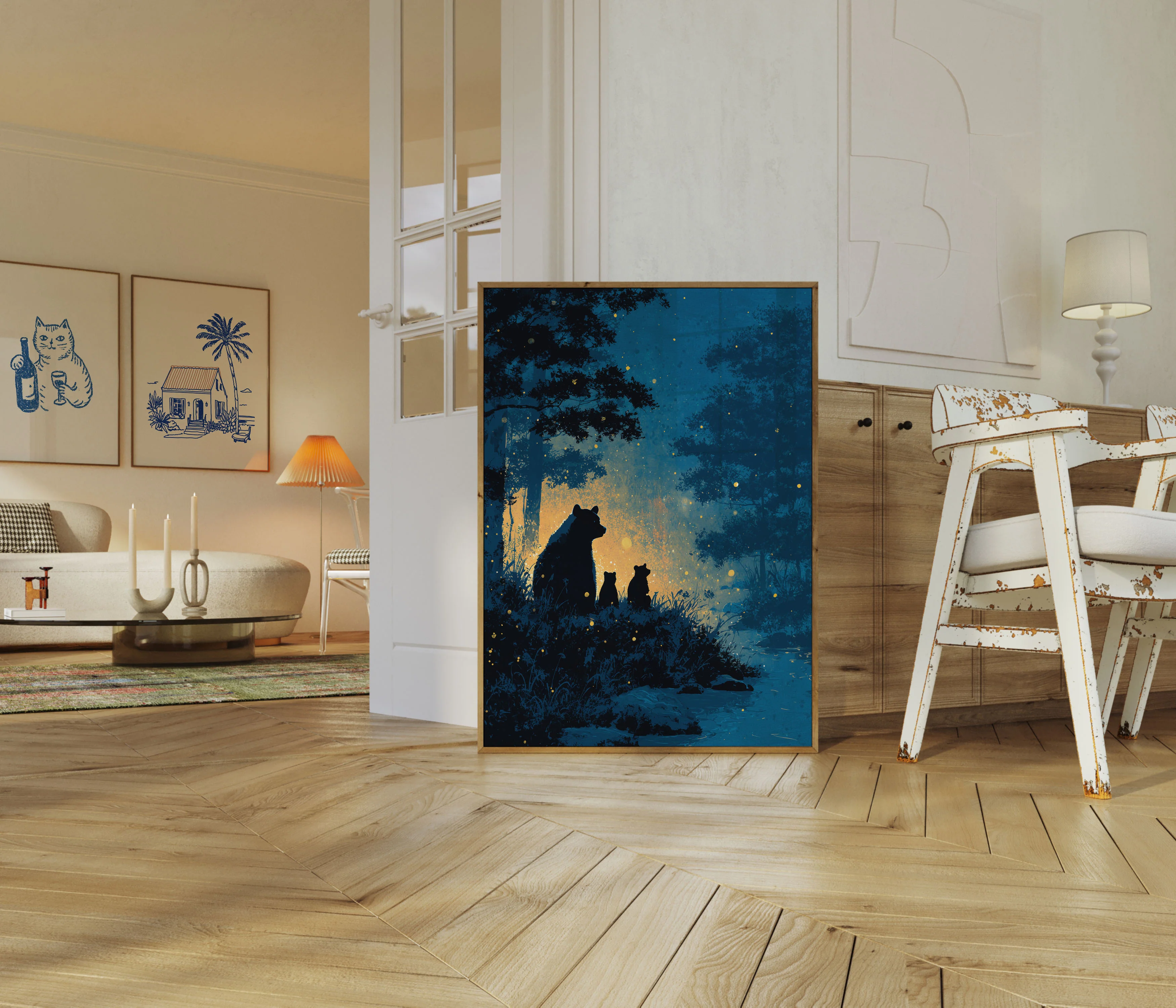 Bear Family Magical Night Poster - Image 5