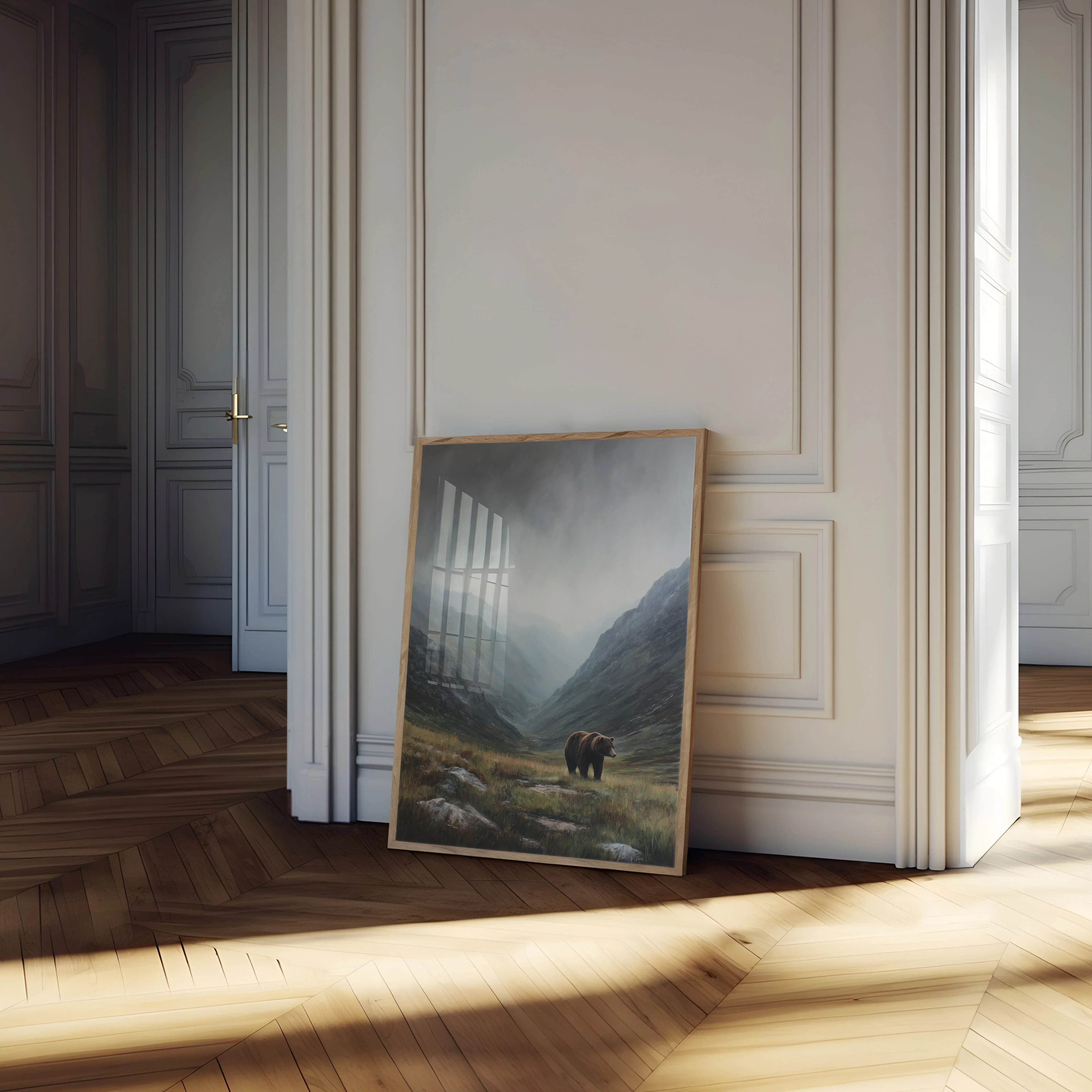 Bear in Mountain Valley Poster - Image 4