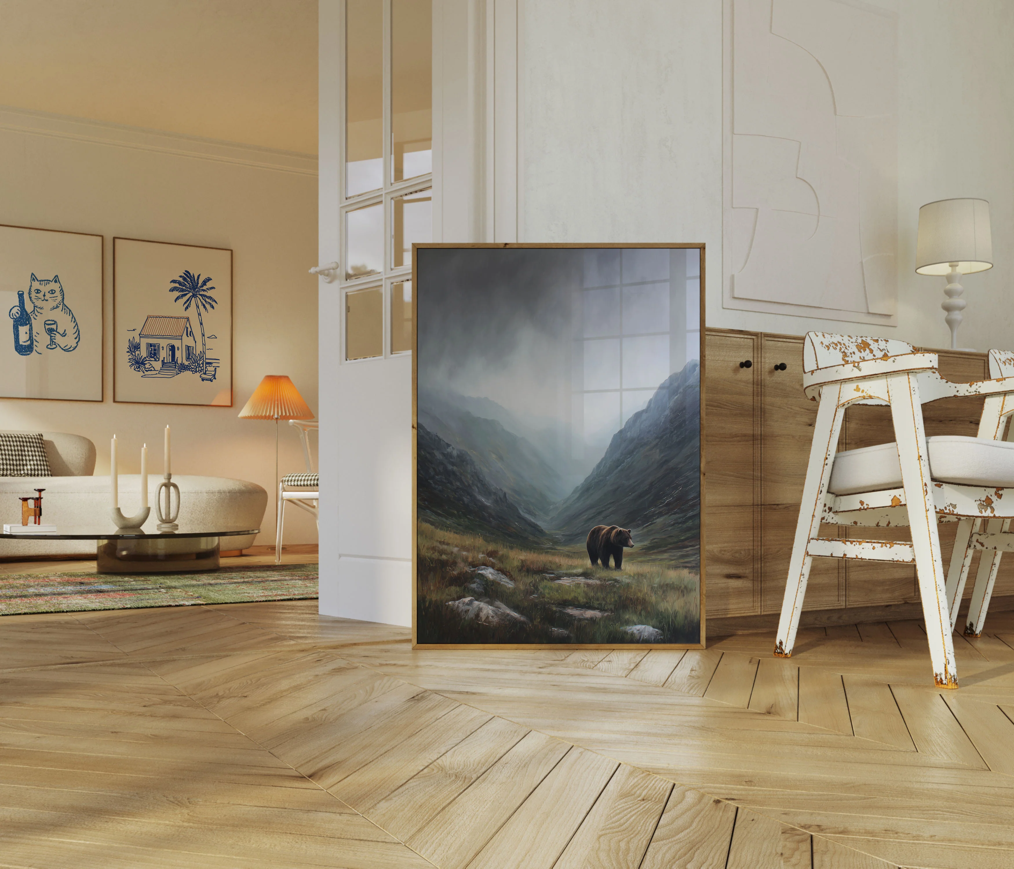 Bear in Mountain Valley Poster - Image 5