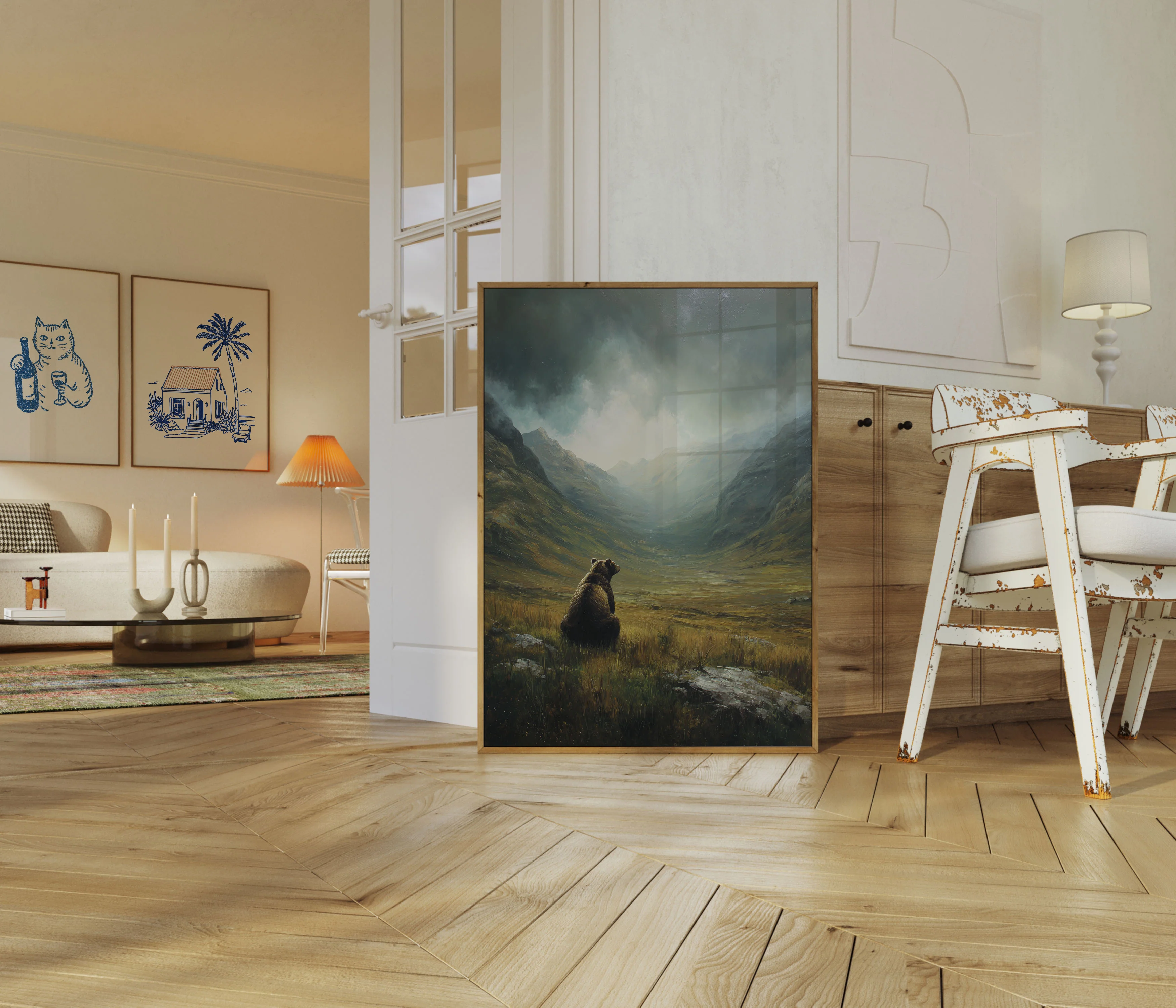 Bear in Mountain Valley Poster - Image 5