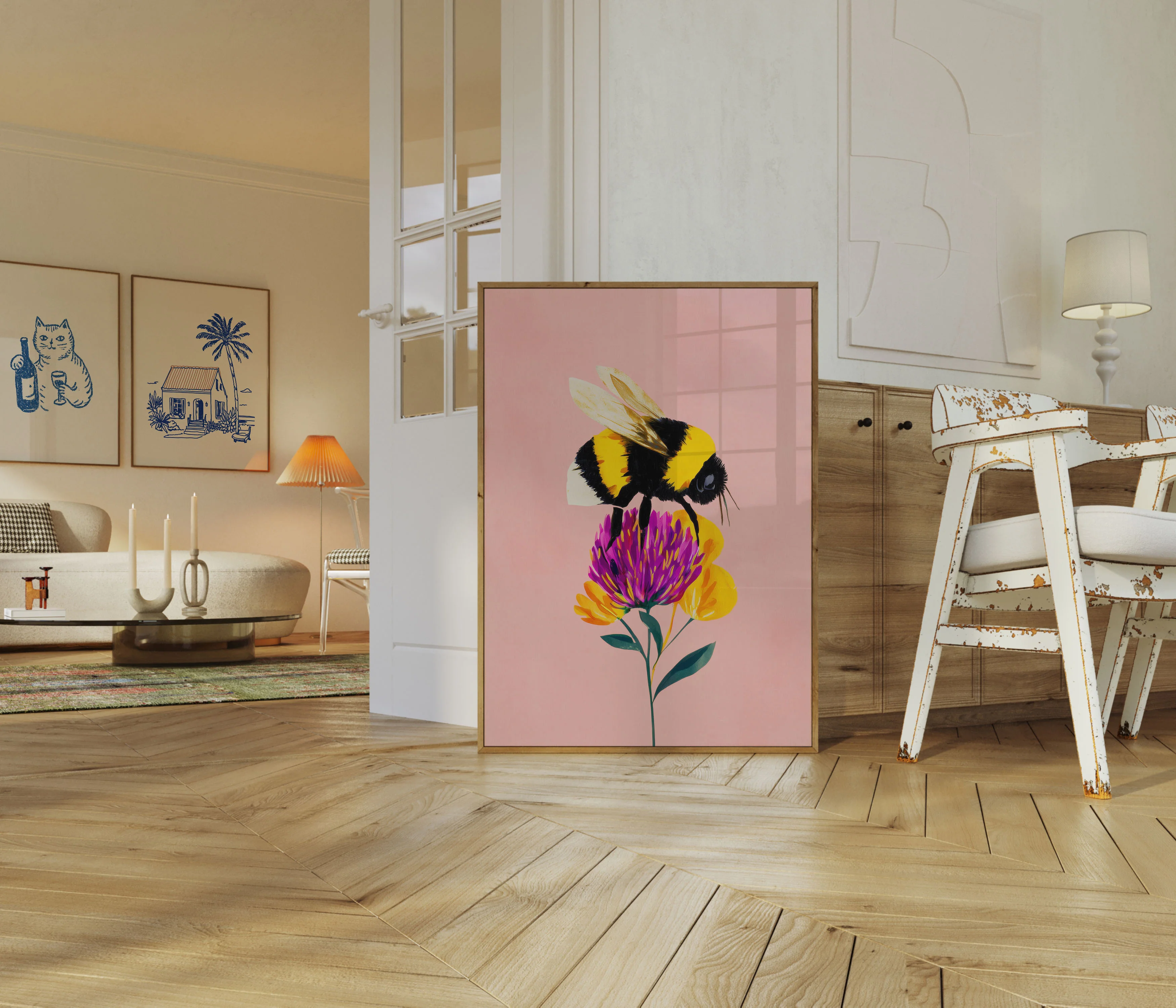 Bee on Flower Poster - Image 5