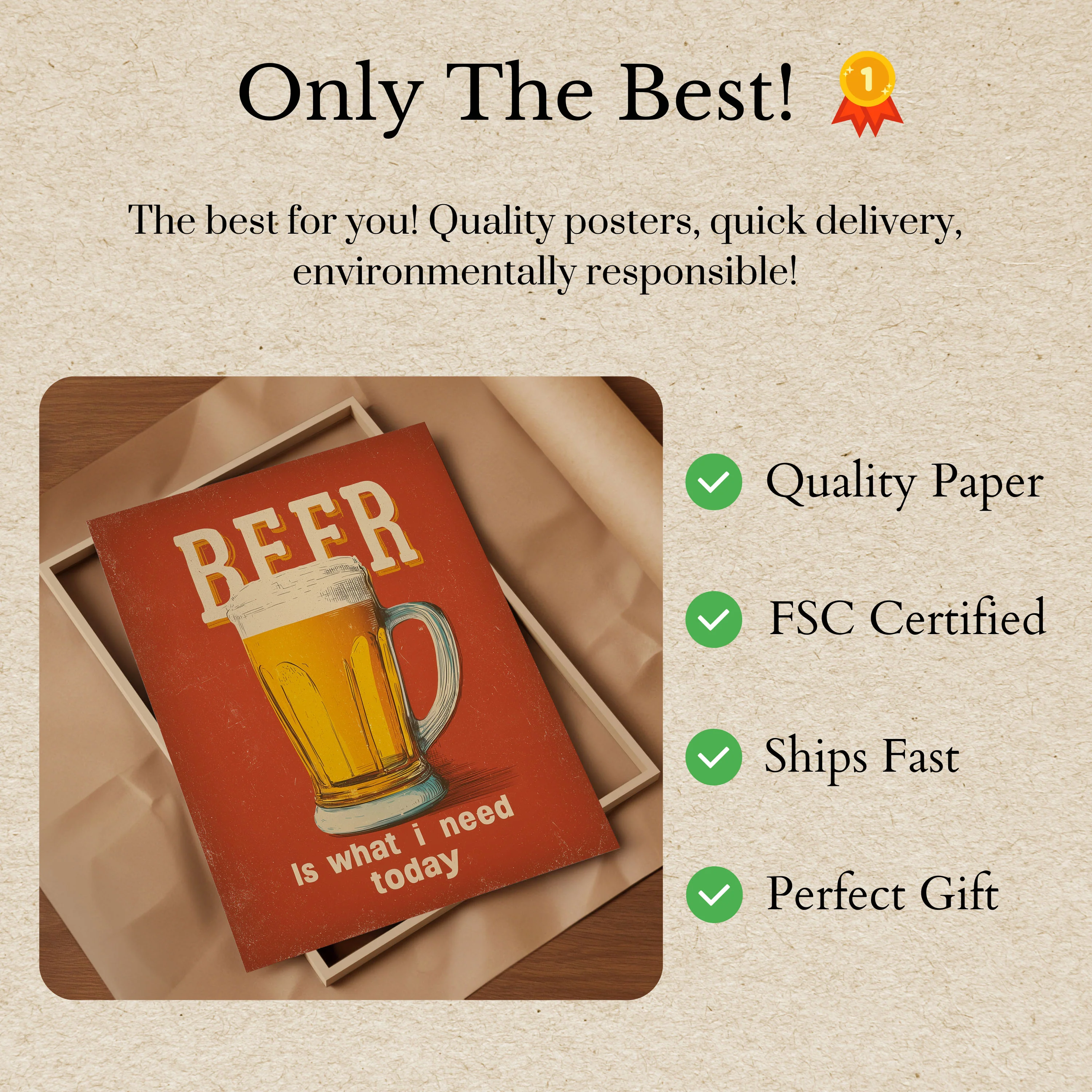 Beer is What I Need Poster - Image 3