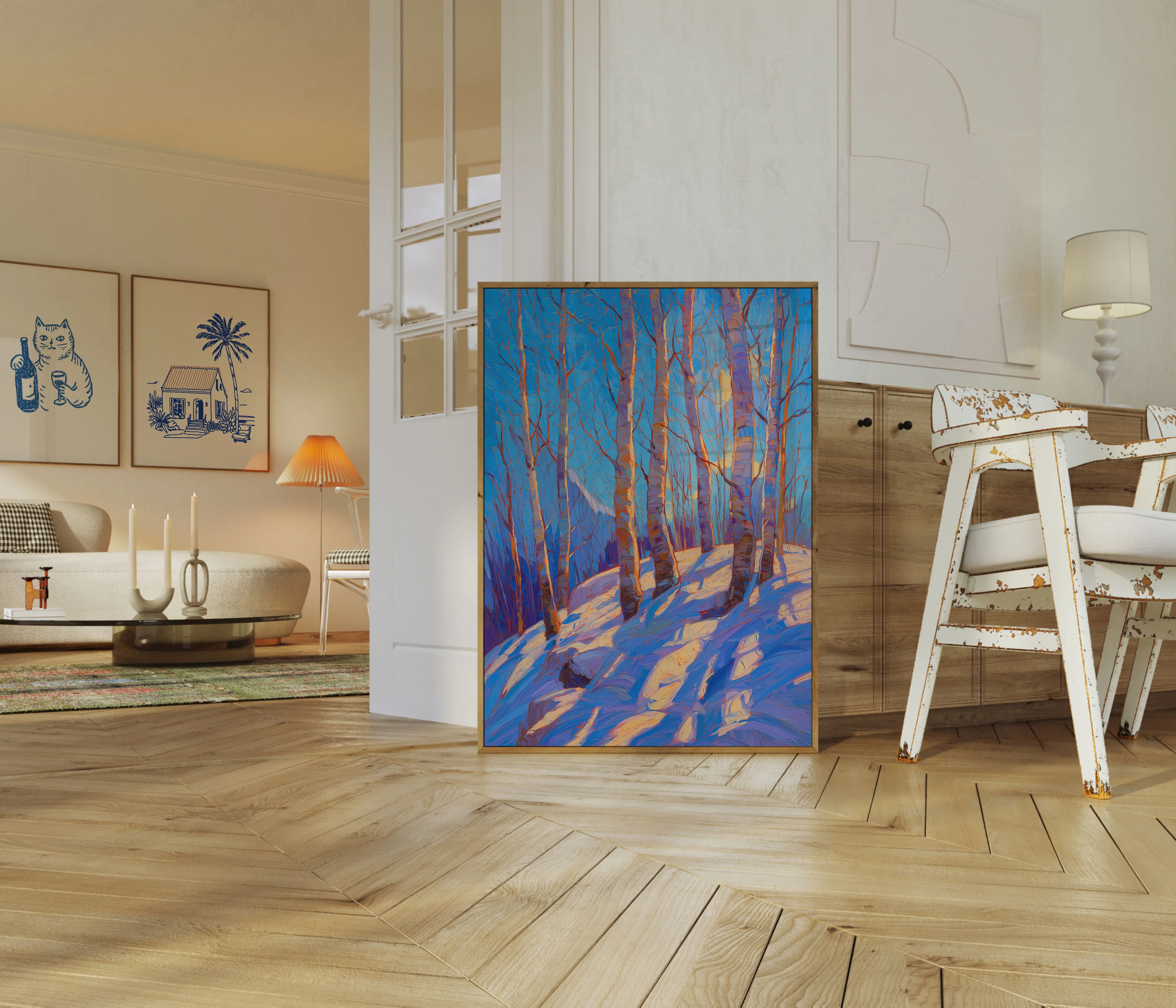 Birch Forest Winter Sunrise Poster - Image 5