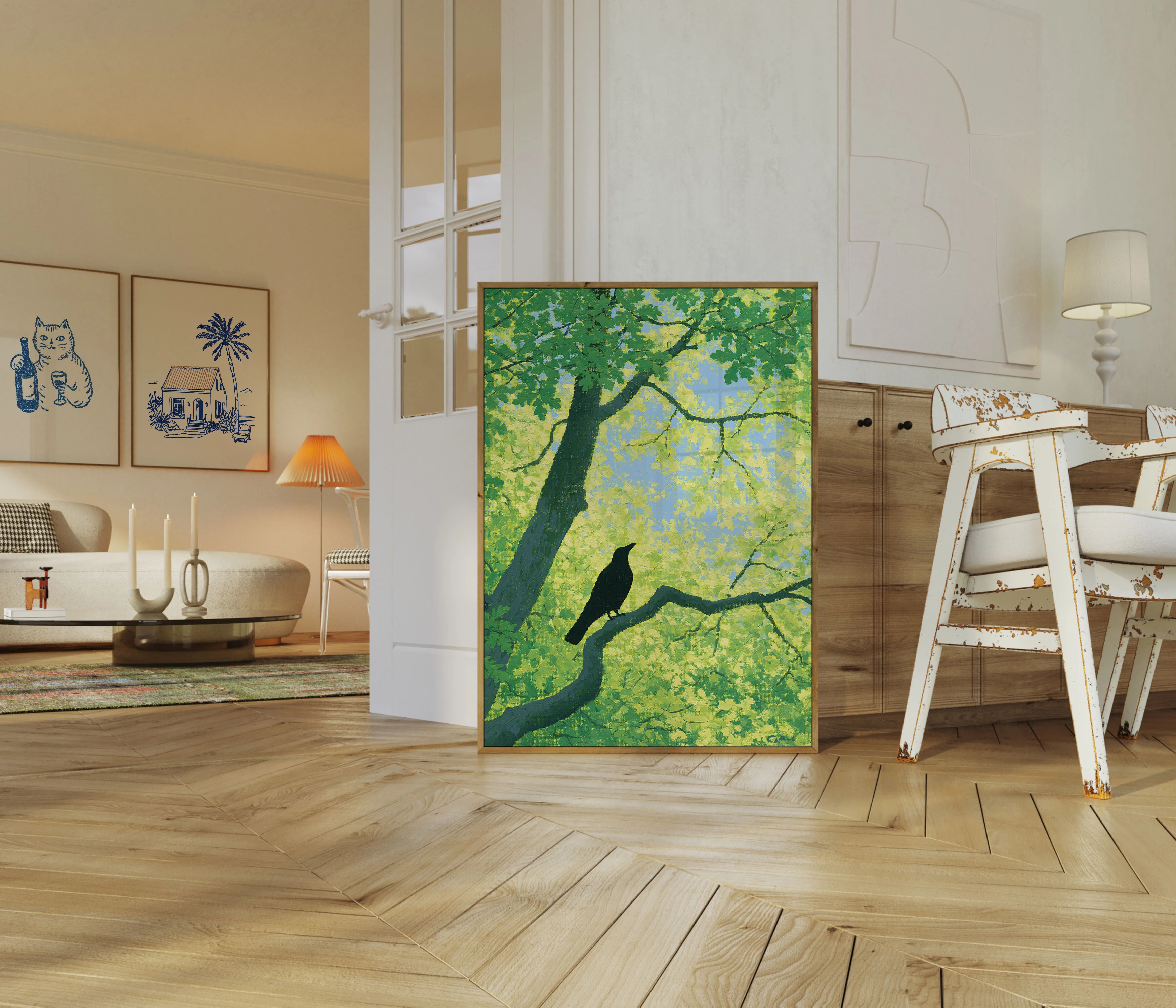 Bird in Summer Trees Poster - Image 5