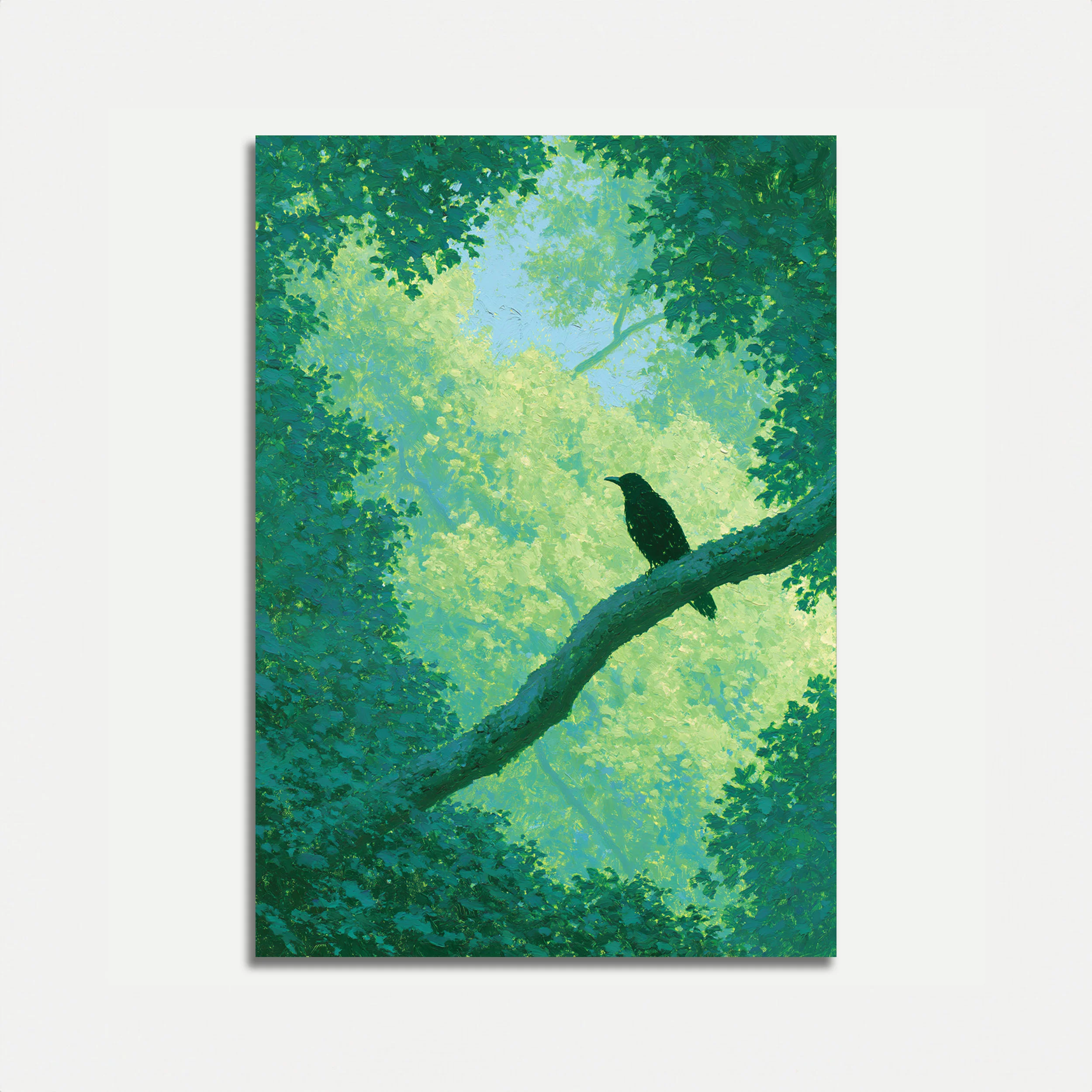 Bird on Branch Canopy Poster