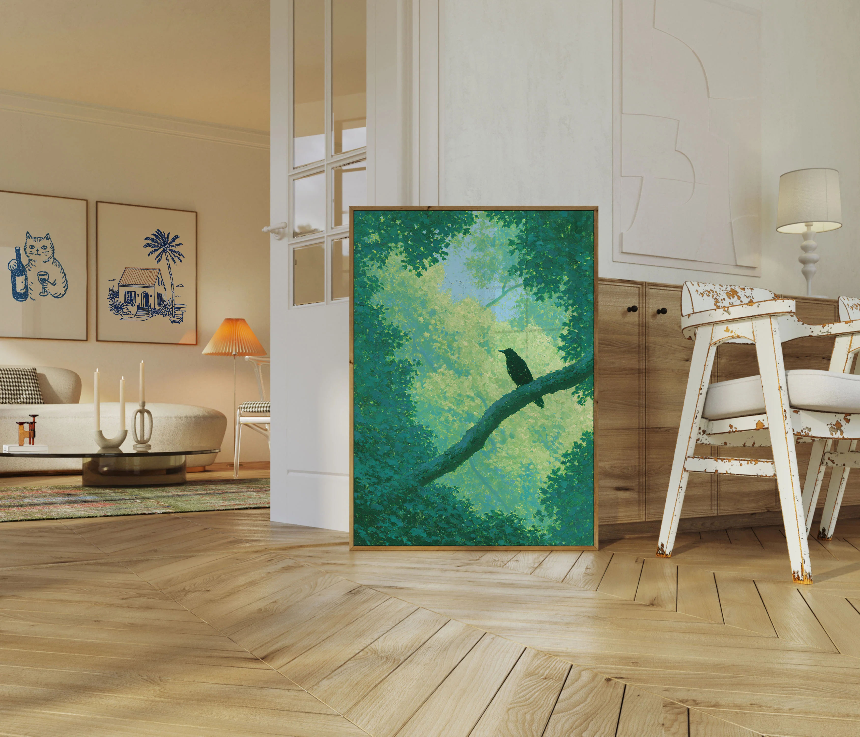 Bird on Branch Canopy Poster - Image 5