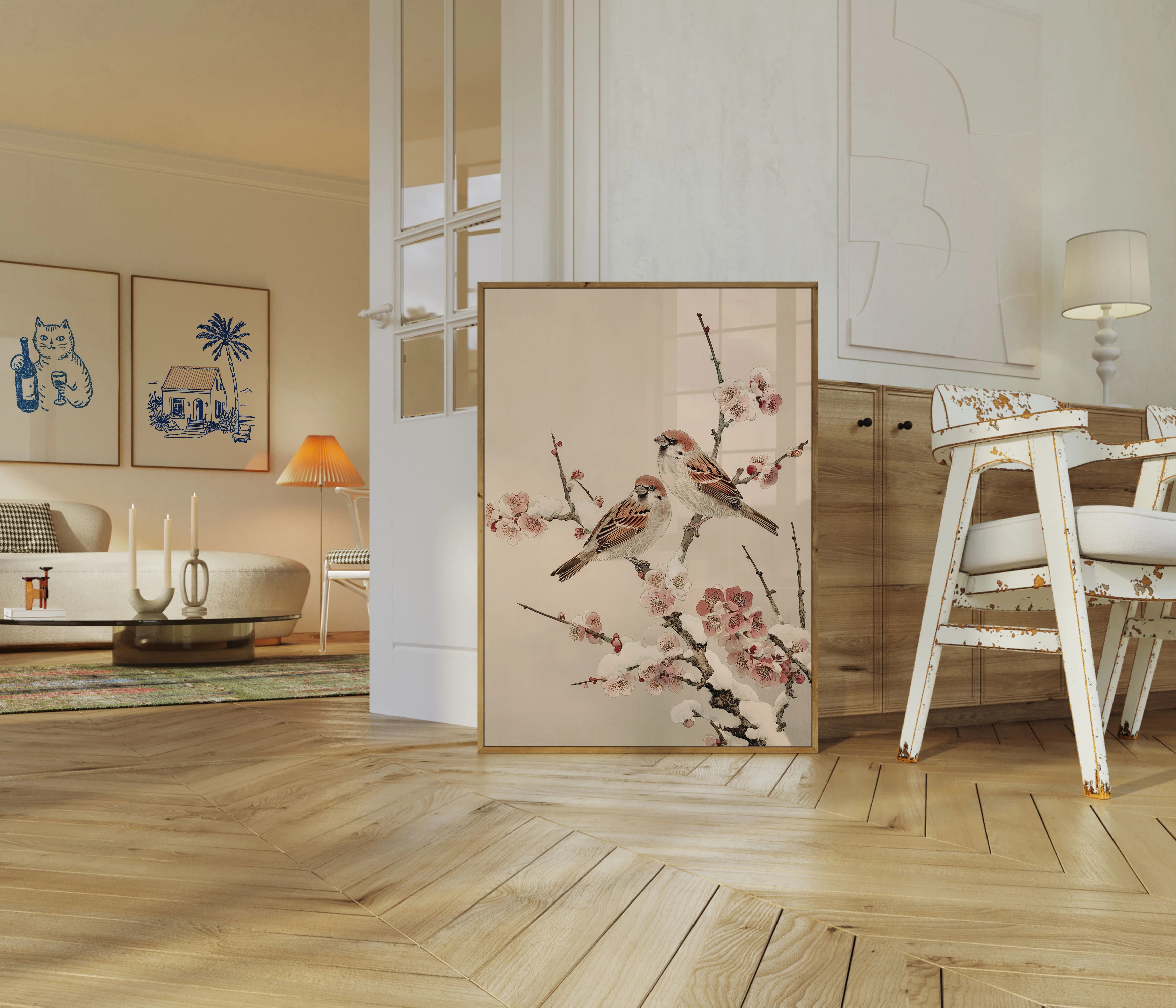 Birds Among Cherry Blossoms Poster - Image 5